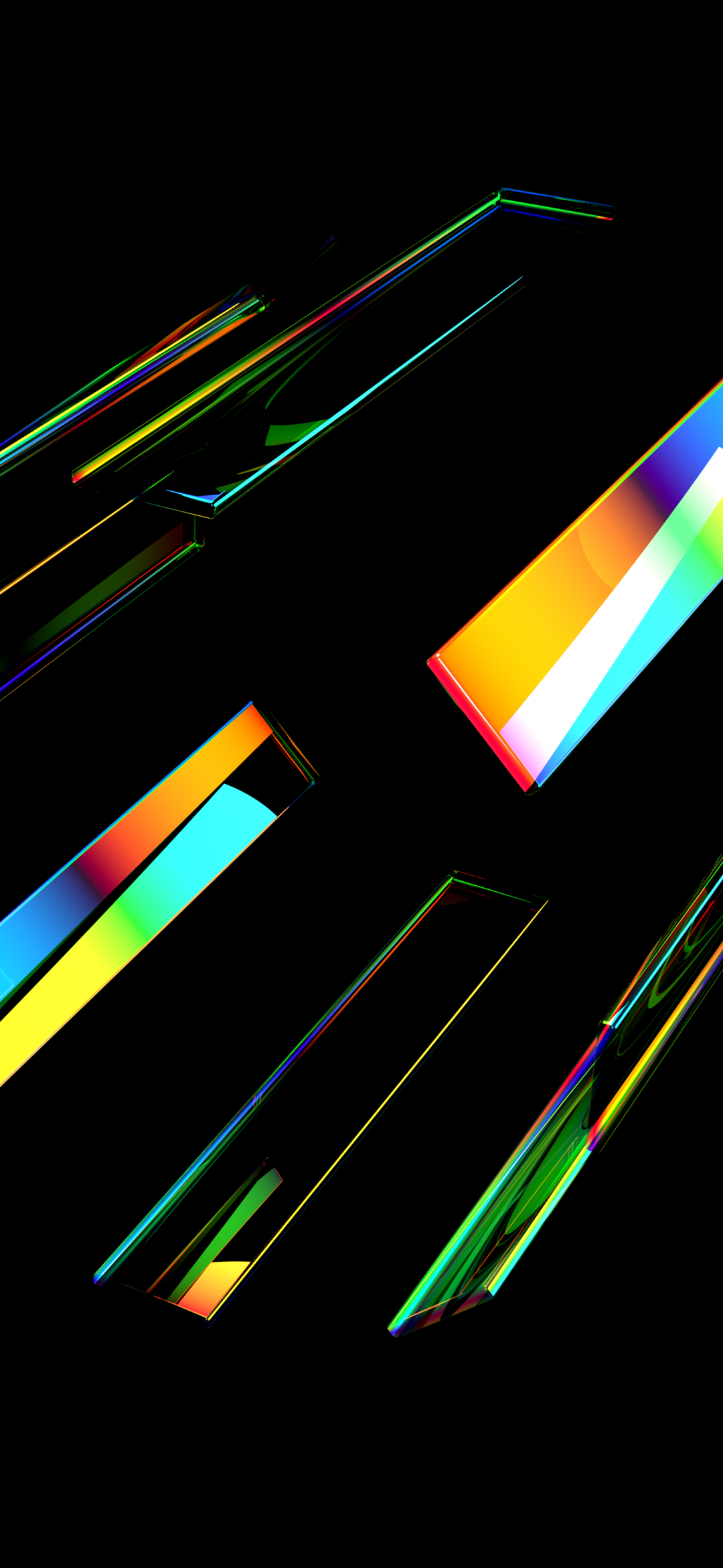 Glass Wallpaper 4K, Spectrum, Colorful, 5K, AMOLED, Black Dark