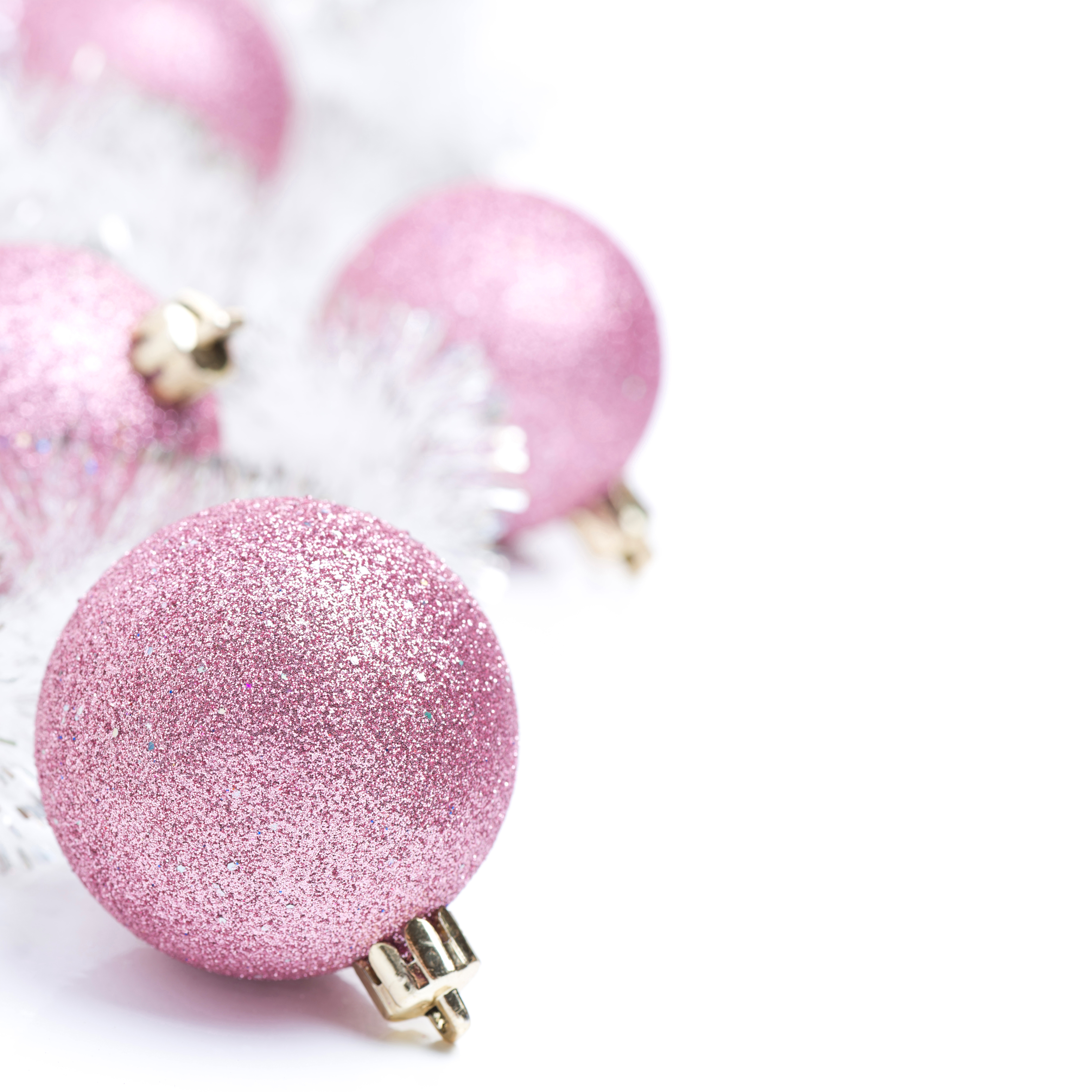 Christmas Background with Pink Christmas Balls​-Quality Free Image and Transparent PNG Clipart