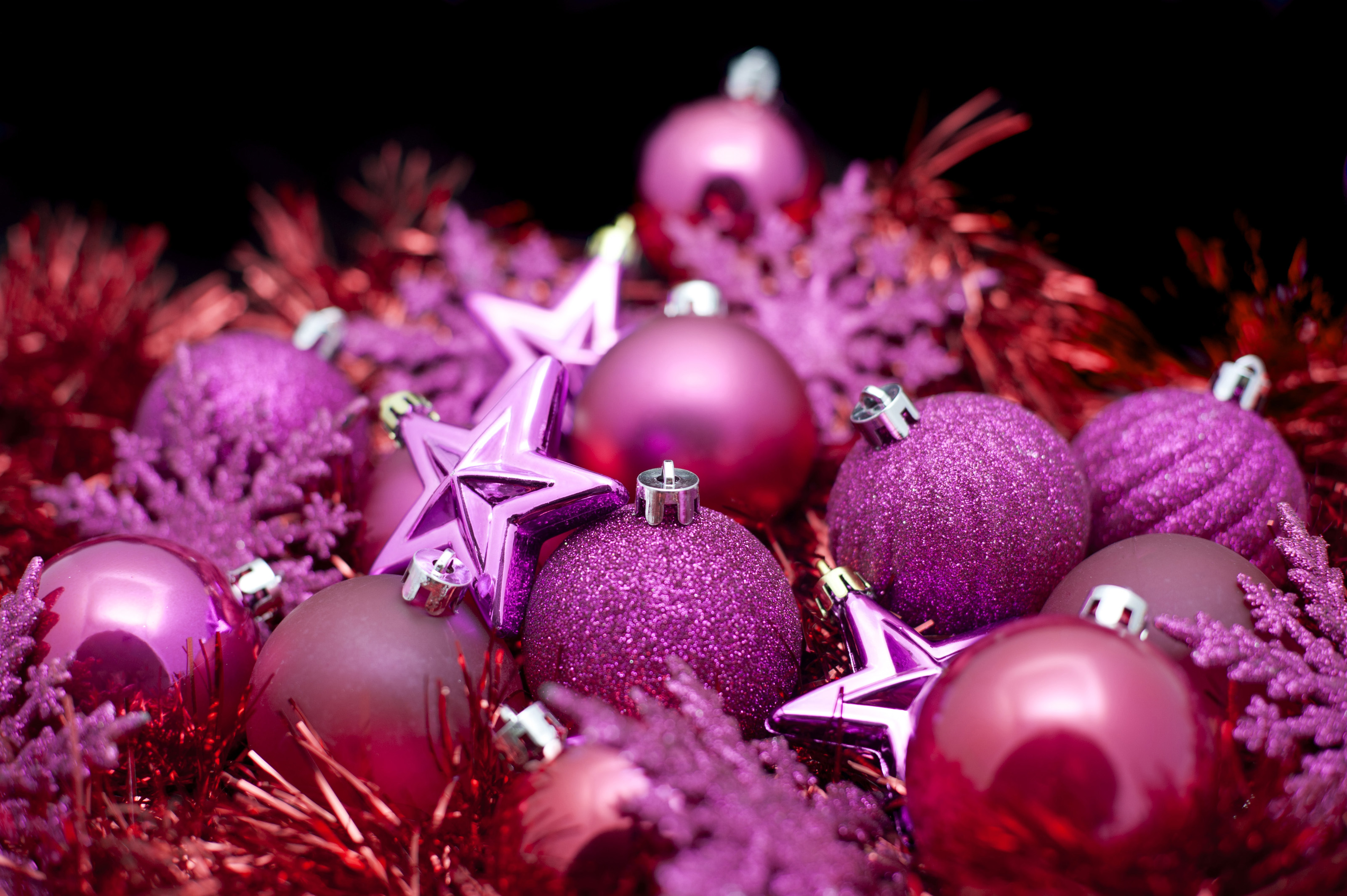 Background Of Pink Christmas Decorations 6334. Stockarch Free