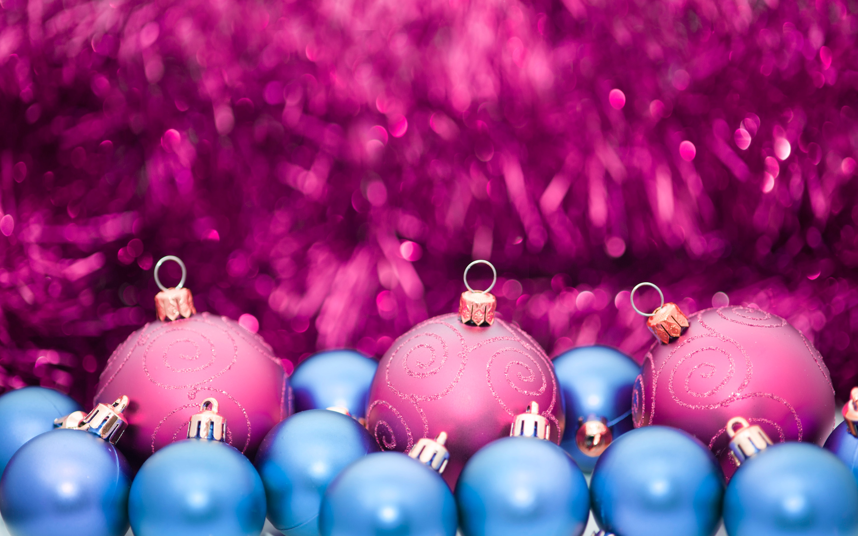 Download wallpaper Christmas decorations, 4k, christmas balls, christmas concepts, Happy New Year, xmas balls for desktop with resolution 2880x1800. High Quality HD picture wallpaper