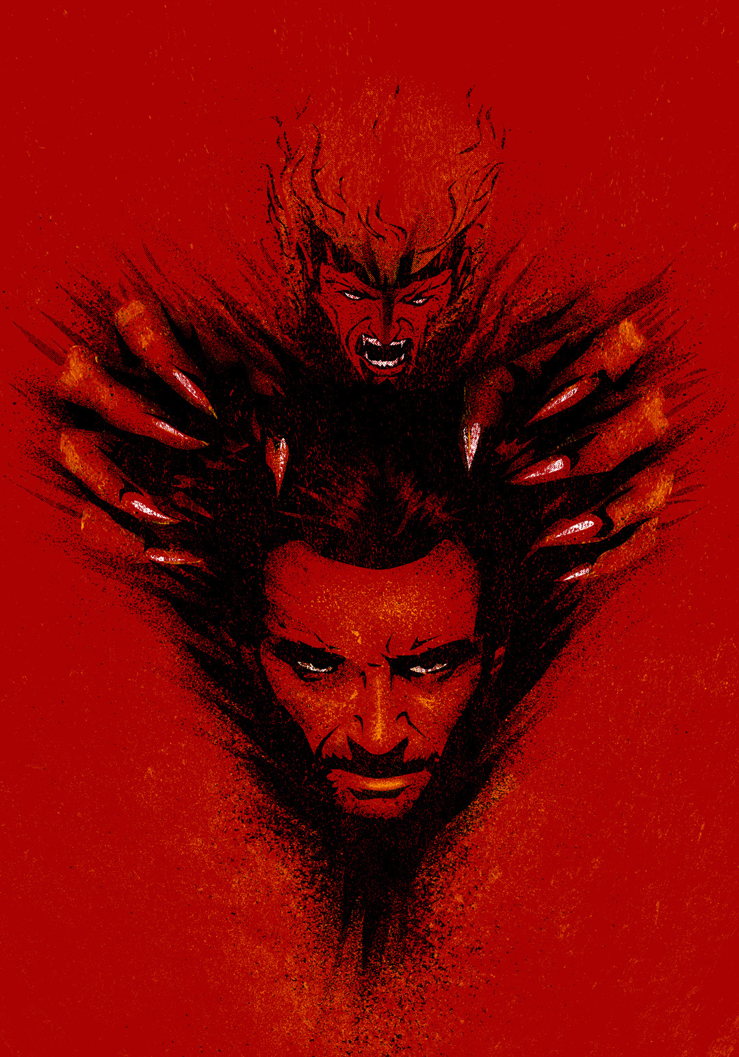 Wolverine vs Sabretooth Illustration