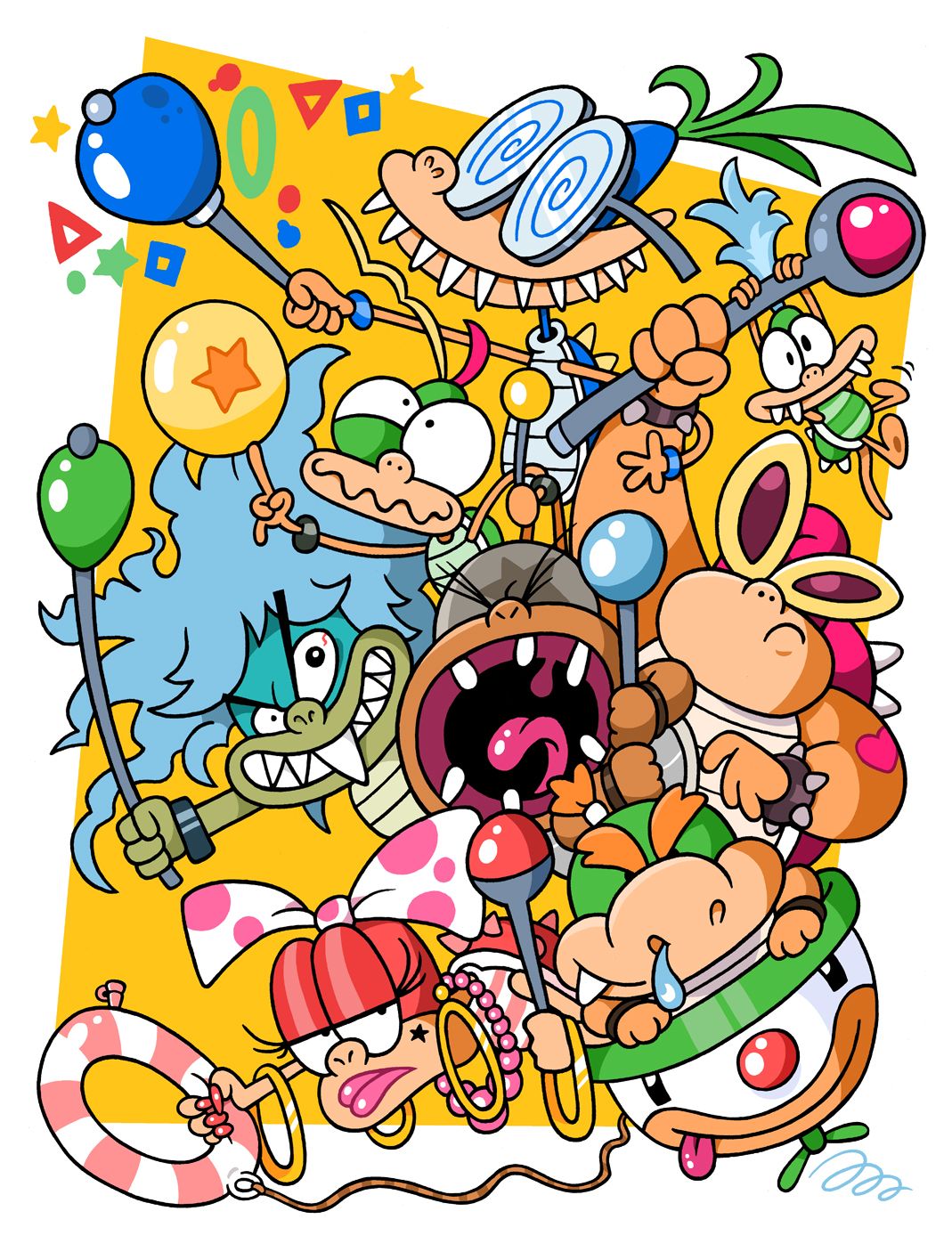 Here are the Koopa Kids, or Koopalings, who first appeared in Super Mario Bros. 3 by Nintendo, which came out. Mario art, Super mario bros, Marvel cartoon movies