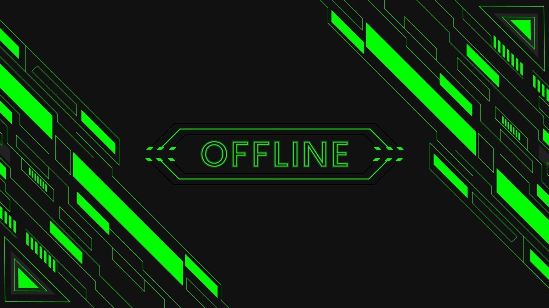 Modern green gaming background with geometrical shapes offline