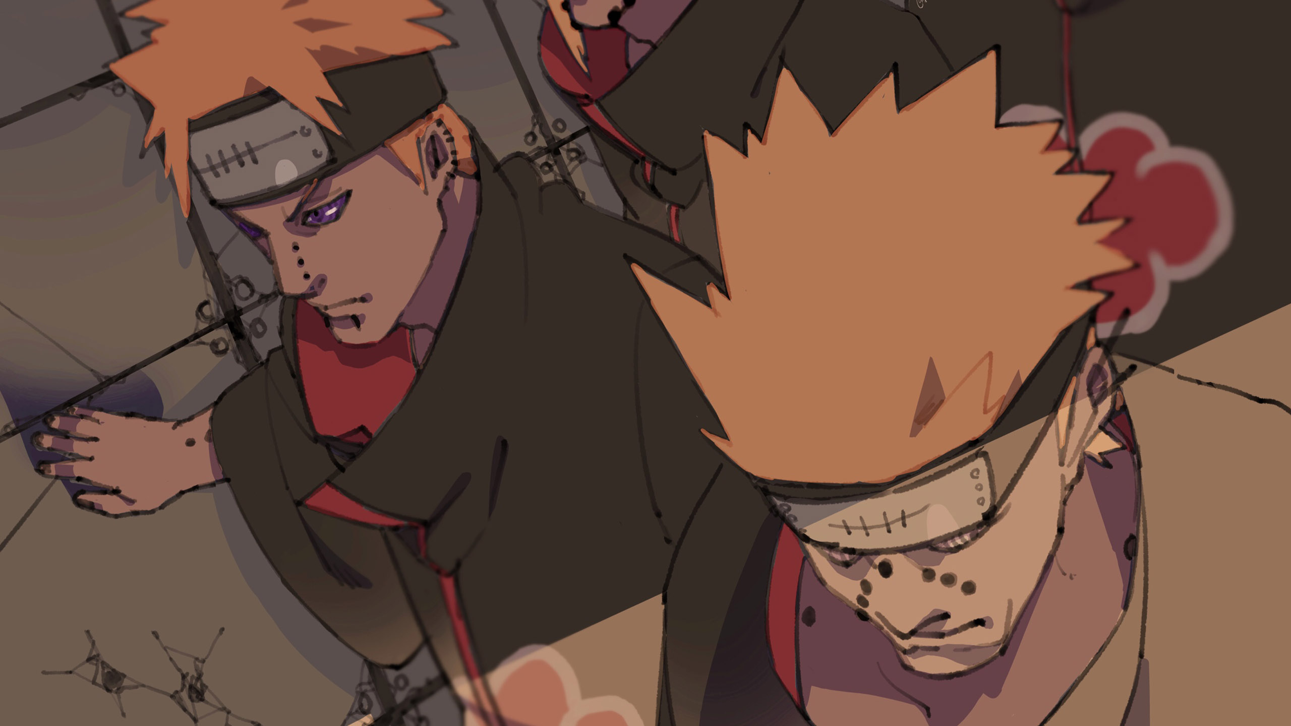 Akatsuki (Naruto) Jugo and Yahiko HD Anime Wallpaper