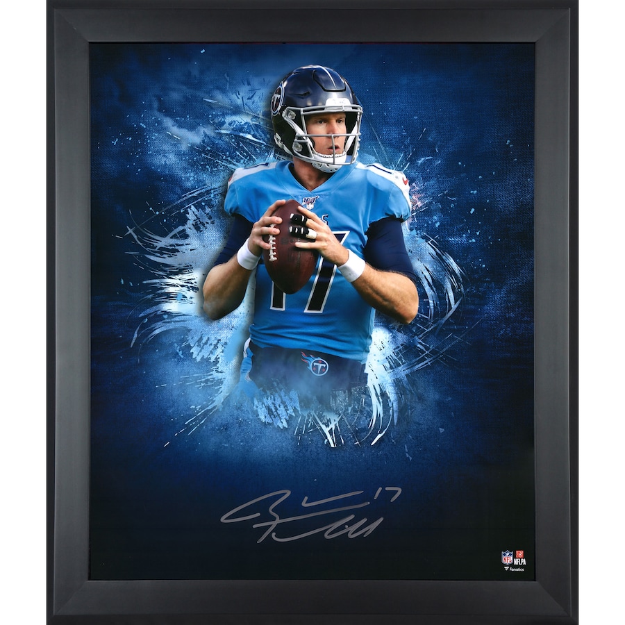 Ryan Tannehill Tennessee Titans Framed Autographed 20 x 24 In Focus Photograph