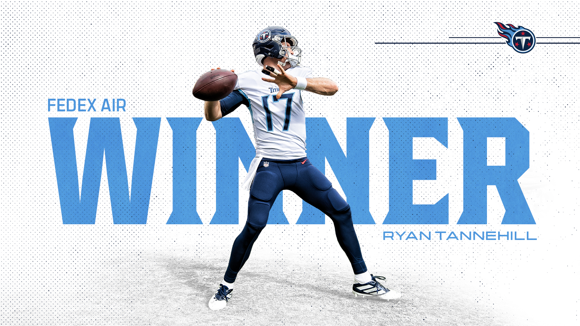 Tennessee Titans Ryan Tannehill has been voted the Air Player of the Week