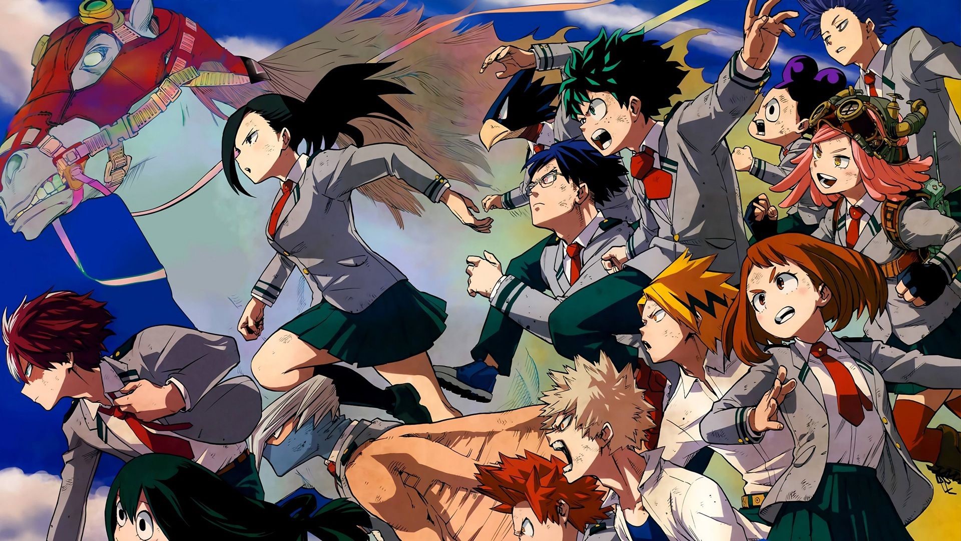Wallpaper / Boku no Hero Academia, Midoriya Izuku, Izuku Midoriya, Uraraka Ochako, Tsuyu Asui, Momo Yaoyorozu, Fumikage Tokoyami, Shoto Todoroki, Todoroki Shōto, Shouto Todoroki, Todoroki, Katsuki Bakugou, Eijiro Kirishima, Kaminari