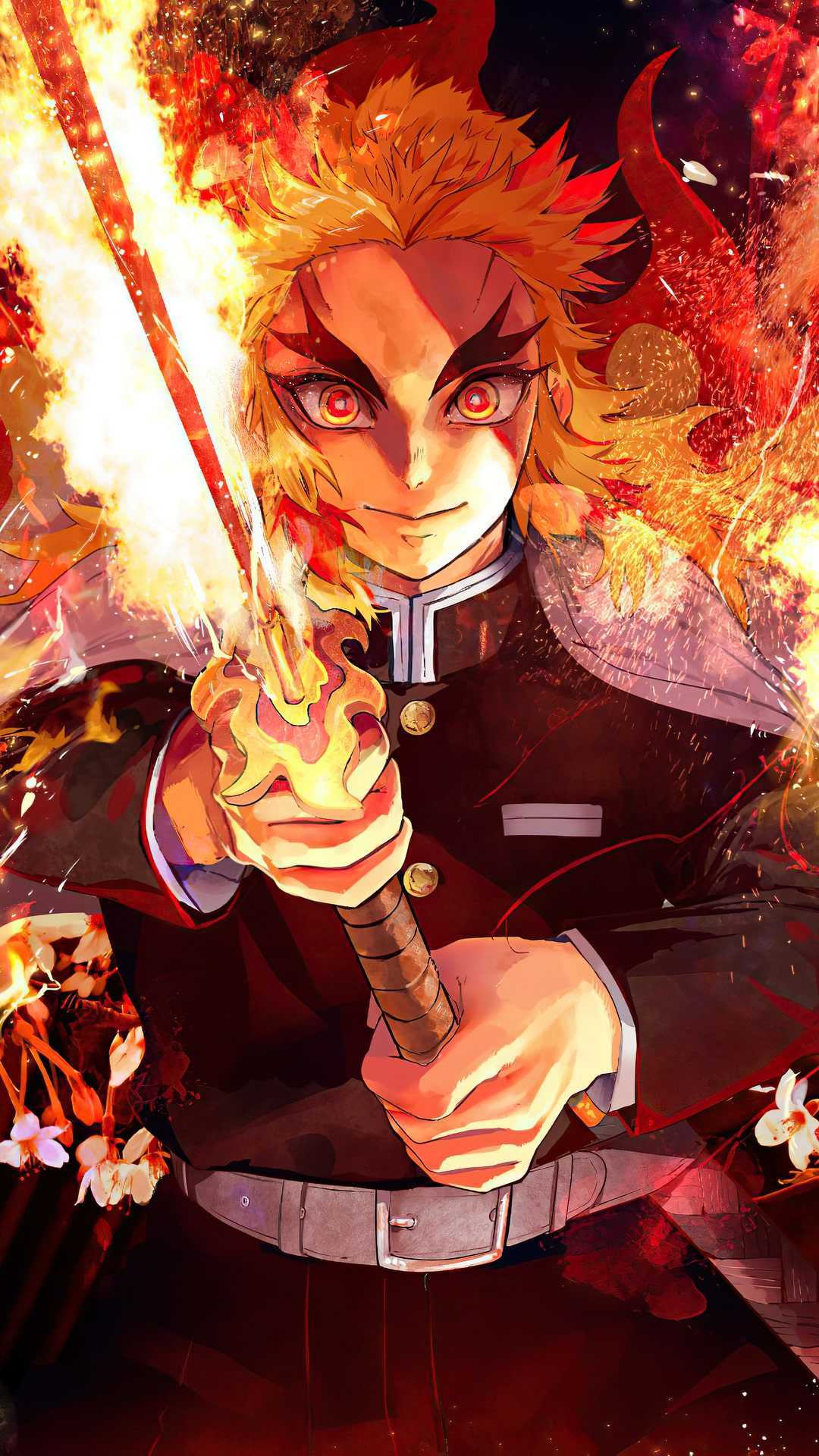 Kyojuro Rengoku Hashira 4K Phone iPhone Wallpaper #6231c