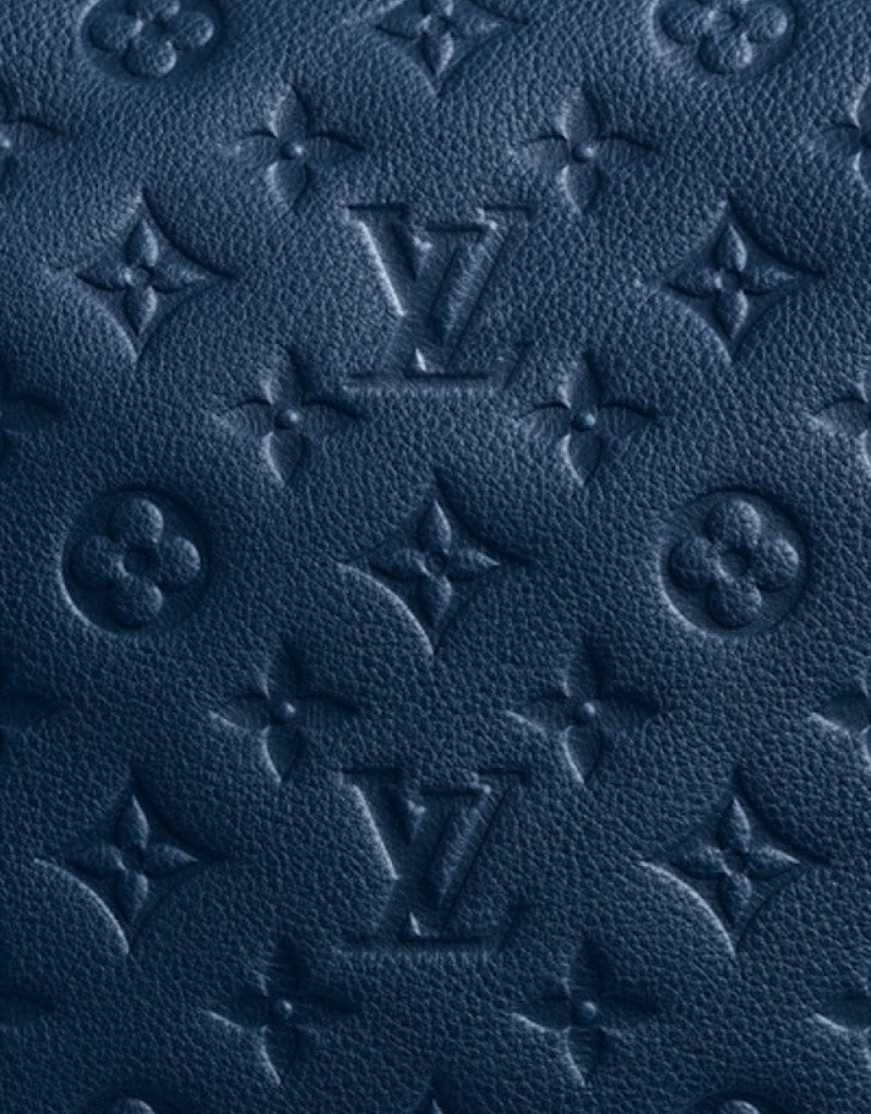 Android Best Wallpaper: Dark Blue Leather Louis Vuitton Patterns Android Best Wallpaper