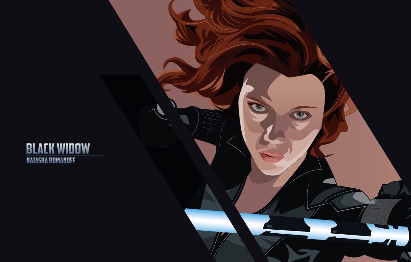 Wallpaper the inscription, Scarlett Johansson, art, Scarlett Johansson, black background, comic, Black Widow, MARVEL, Natasha Romanoff image for desktop, section минимализм