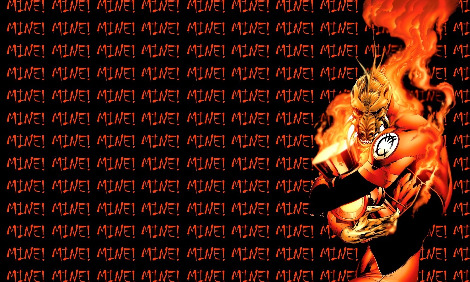 Orange Lantern Larfleeze DC Comics Wallpaper:1498x900