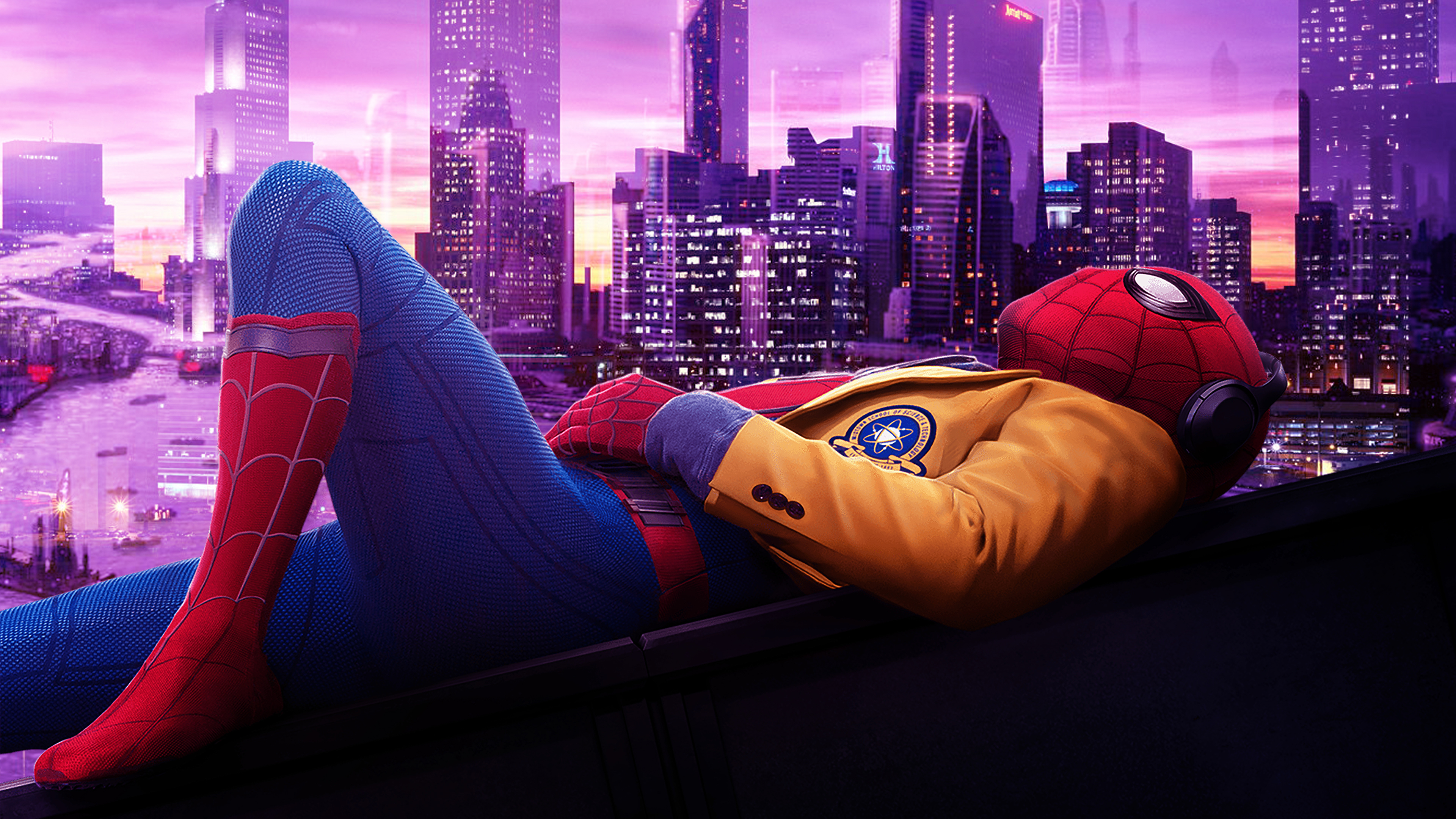 Spiderman Listening Music 4k 2019, HD Superheroes, 4k Wallpaper, Image, Background, Photo and Picture