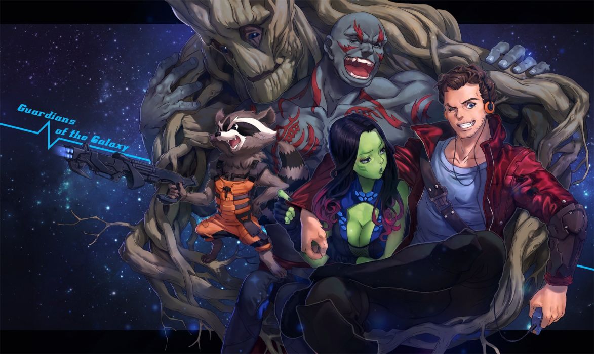 Drax The Destroyer Gamora Groot Guardians of the Galaxy Guardians of the Galaxy Vol 2 Rocket Raccoon Star Lord wallpaperx1200