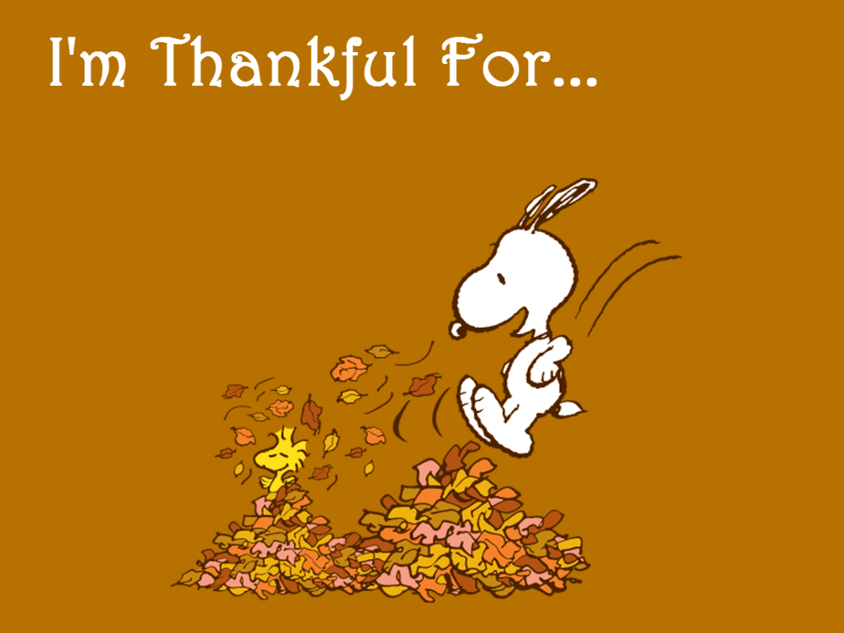 I'm Thankful For. Snoopy wallpaper, Snoopy halloween, Fall wallpaper