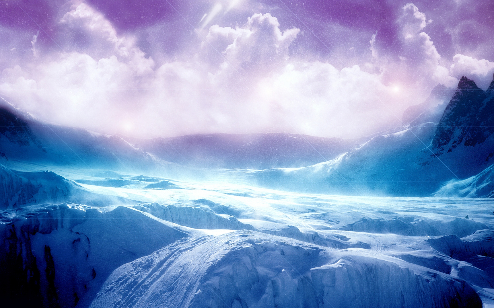 Blue Snow & Purple Sky wallpaper. Blue Snow & Purple Sky