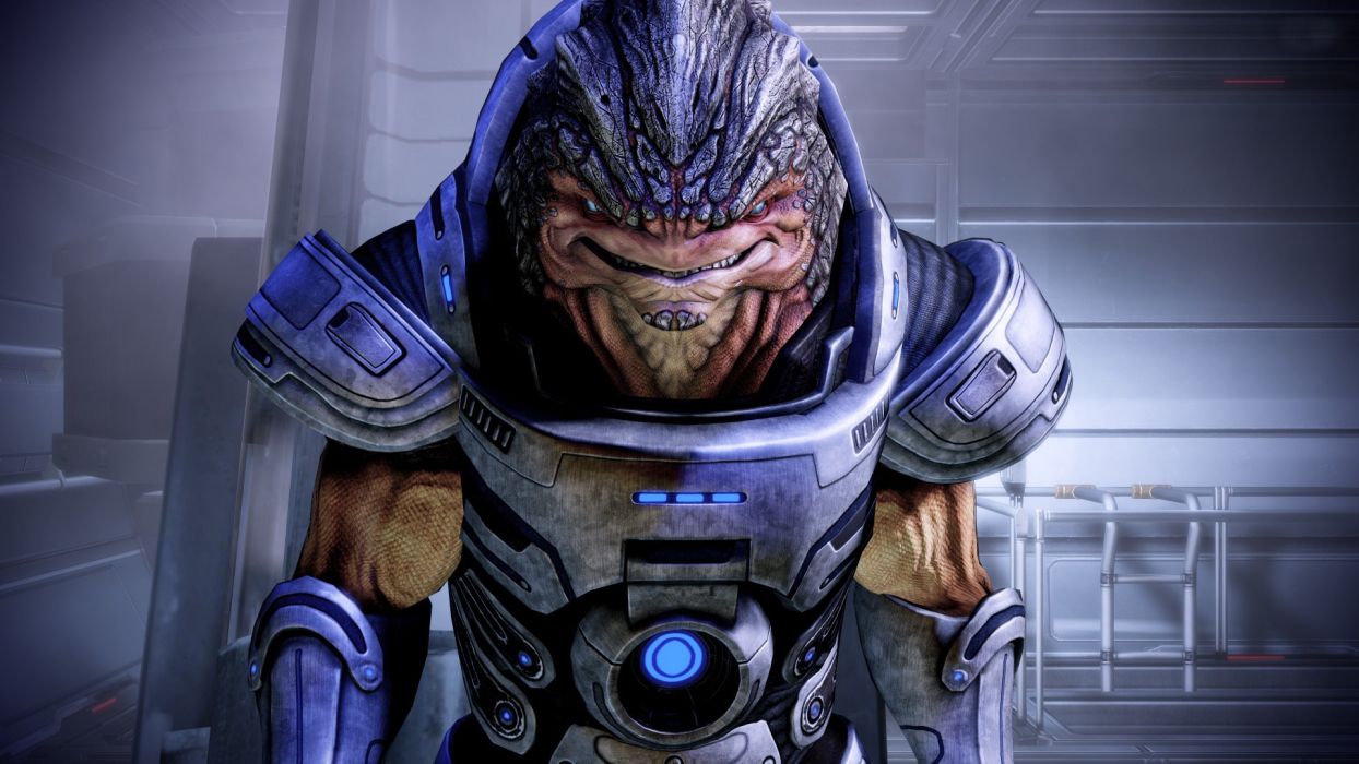Video games wall grunt Mass Effect 2 wallpaperx1080