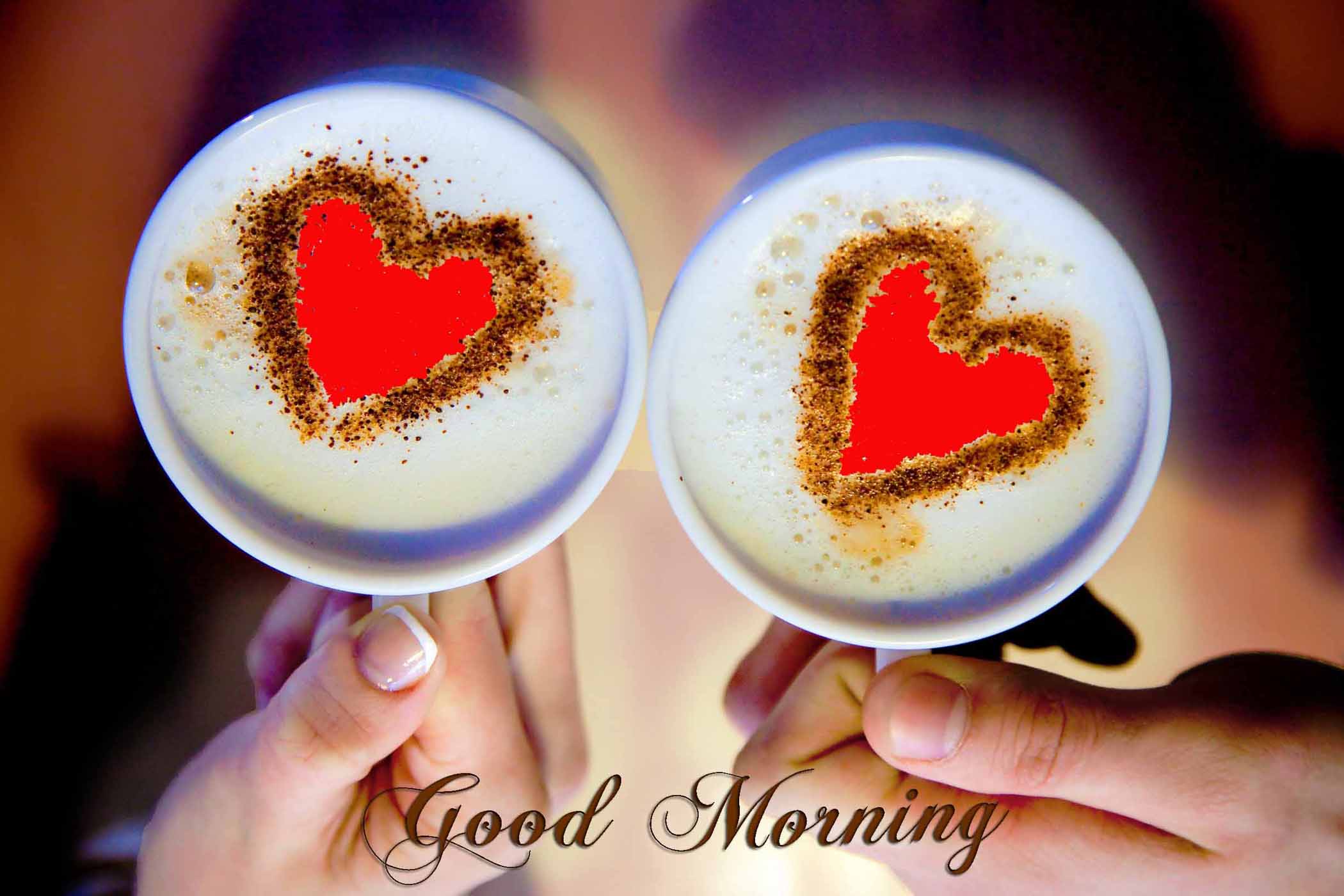 good morning heart coffee