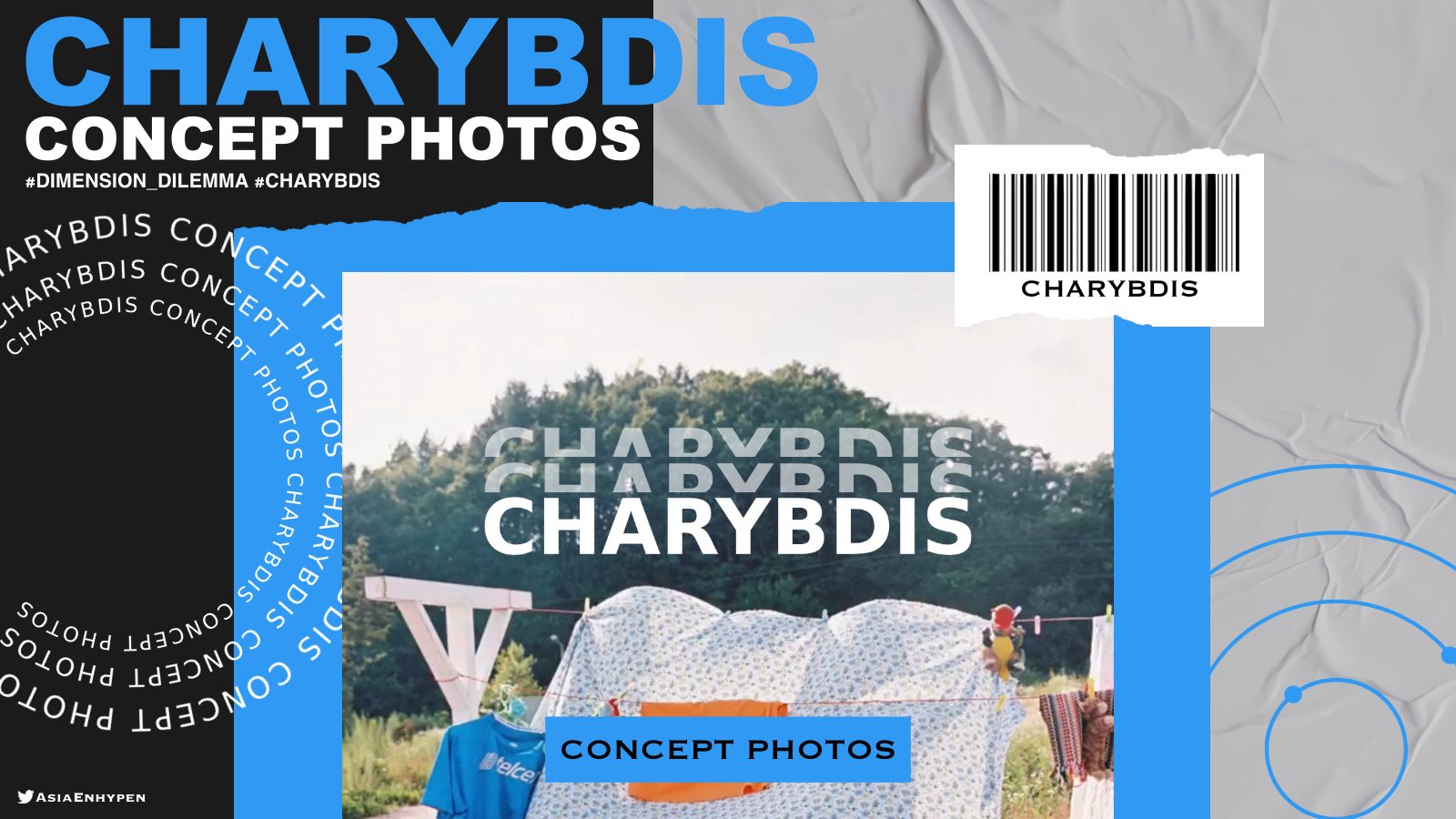 ENHYPEN ASIA are you all ready to see the concept photo? We still have 30 minutes before they are revealed. In the meantime let's drop the tags! CHARYBDIS CONCEPT