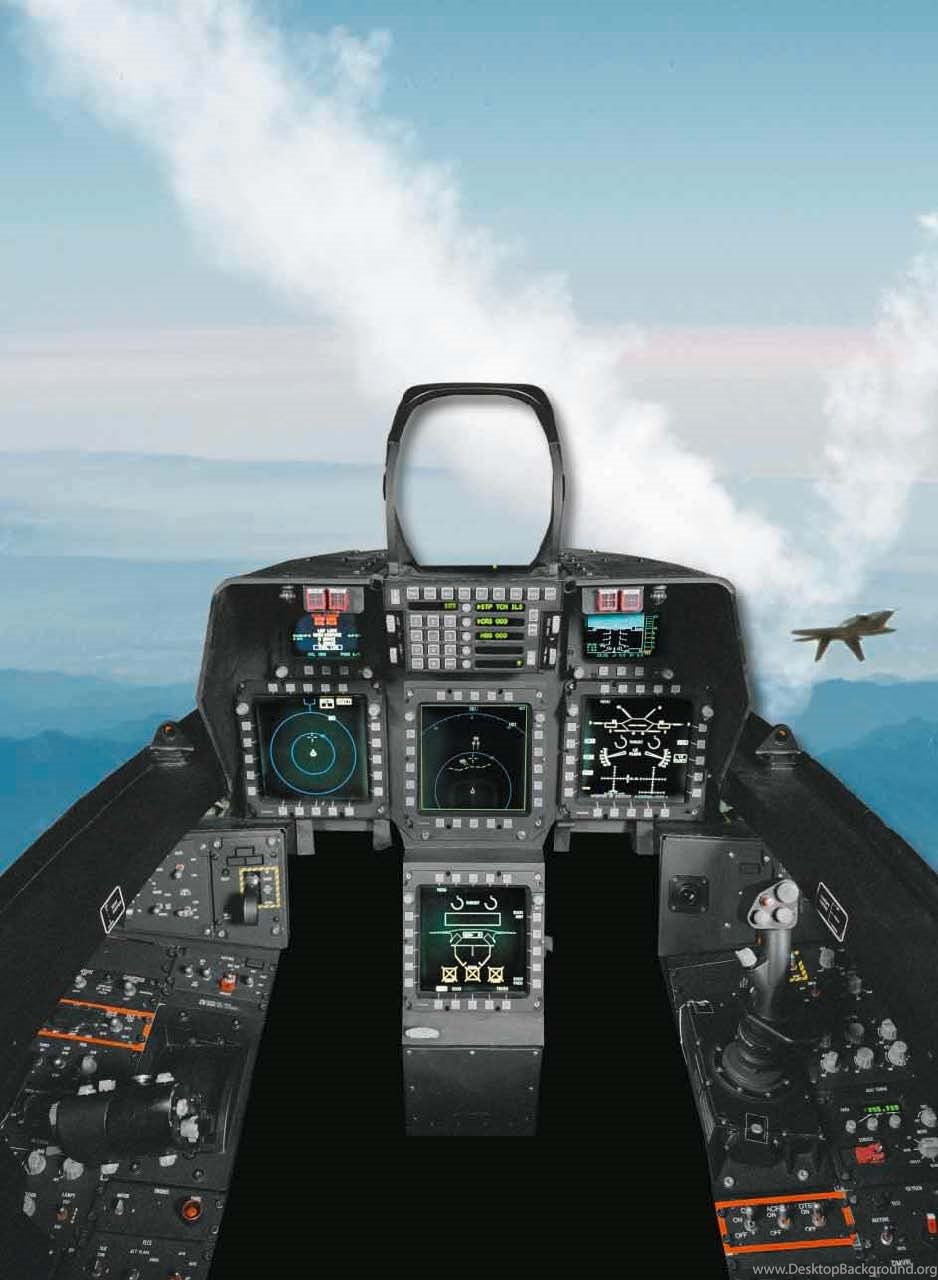 Cool Wallpaper: Fighter Jet Cockpit Desktop Background