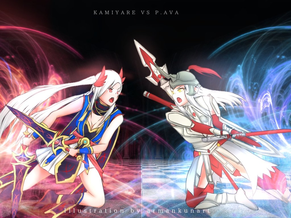 Armankunart (IGN KAMIYARE ) against P.ava from Toram Online hmm a very fierce fight #ToramArtChallenge #drawingart #toramonline #digitalart #styleanime #drawing #ibisPaintX