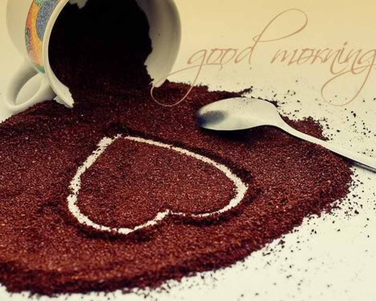 Download Good Morning With Coffee HD Wallpaper