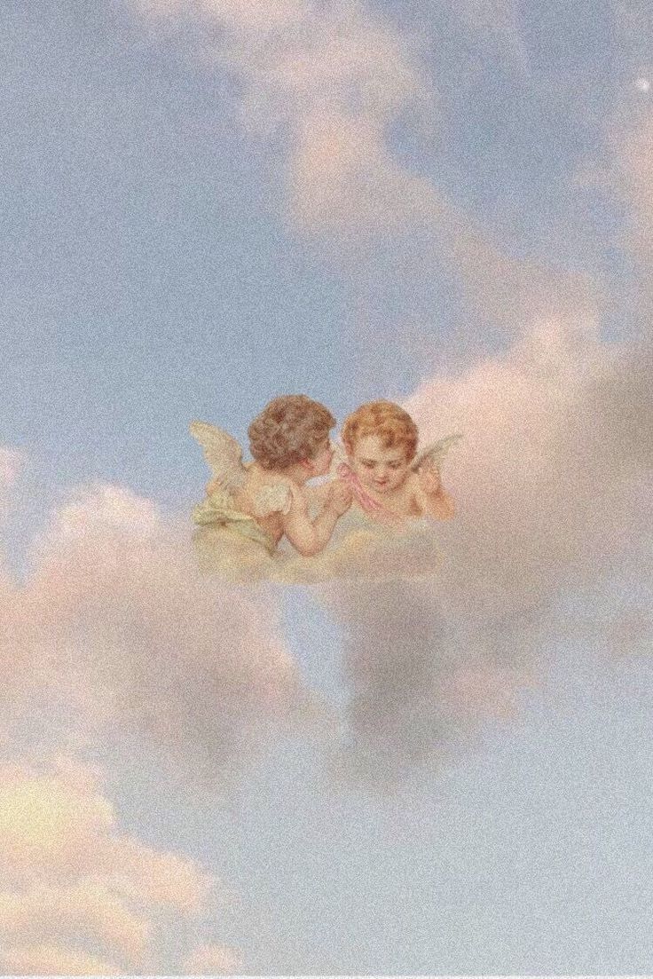 Angels in the sky. Angel wallpaper, Aesthetic iphone wallpaper, Locked wallpaper