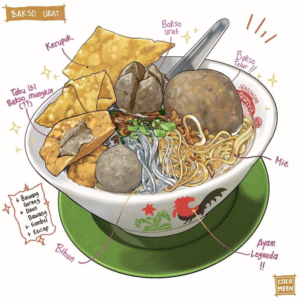 Pin oleh leo sagitarius di Food and drink art. Seni makanan, Ilustrasi makanan, Menggambar makanan