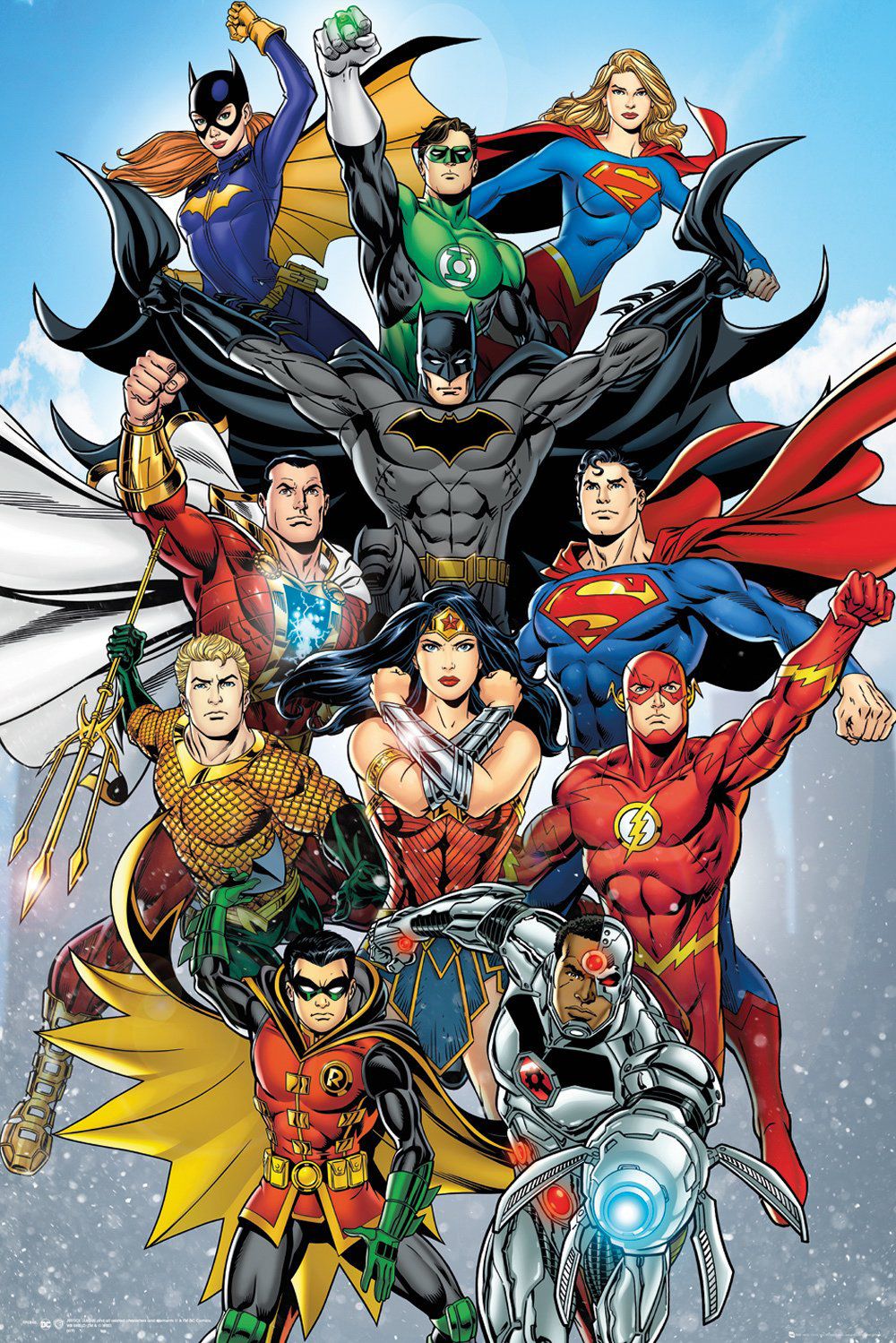 DC Comics Poster Rebirth Vertical. Dc comics wallpaper, Dc comics poster, Dc comics art