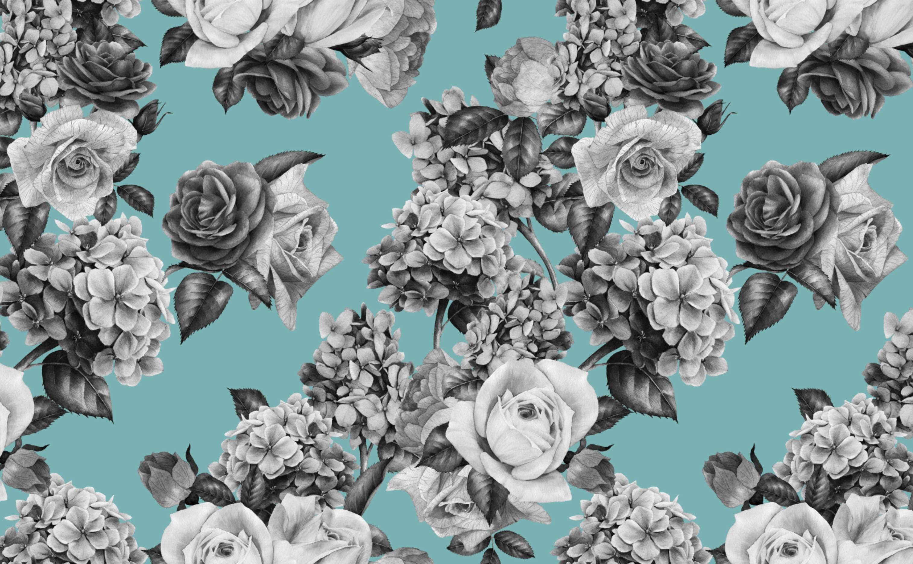 Vintage Rose Bushes Wallpaper for Walls