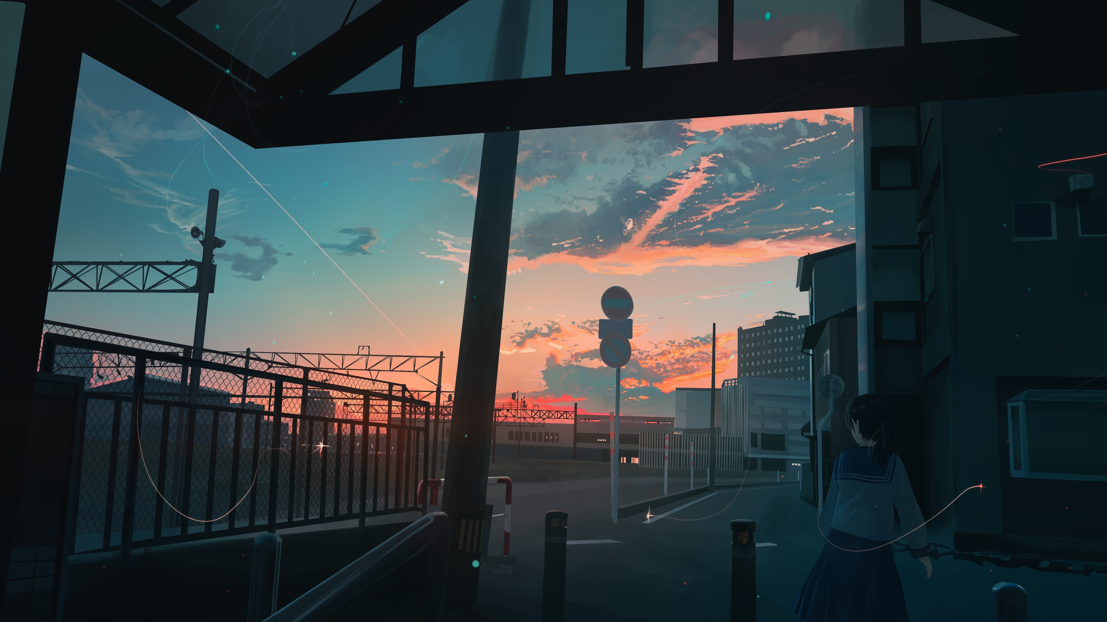 Aesthetic Anime Sunset Wallpaper