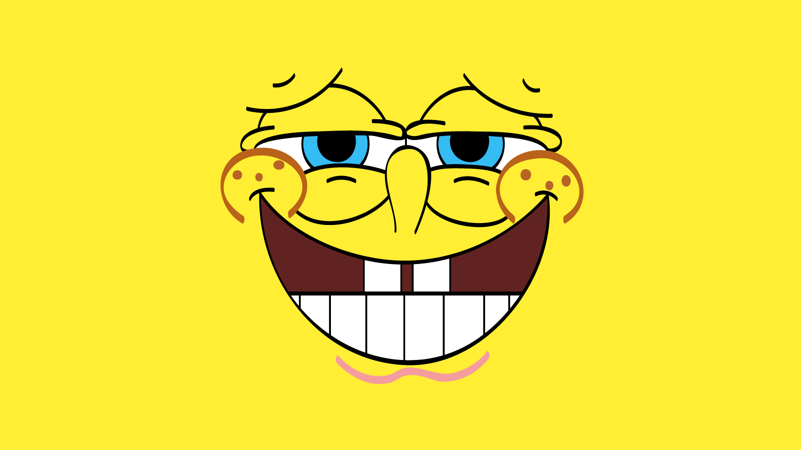 Wallpaper Box: Funny SpongeBob Face HD Wallpaper \ Background