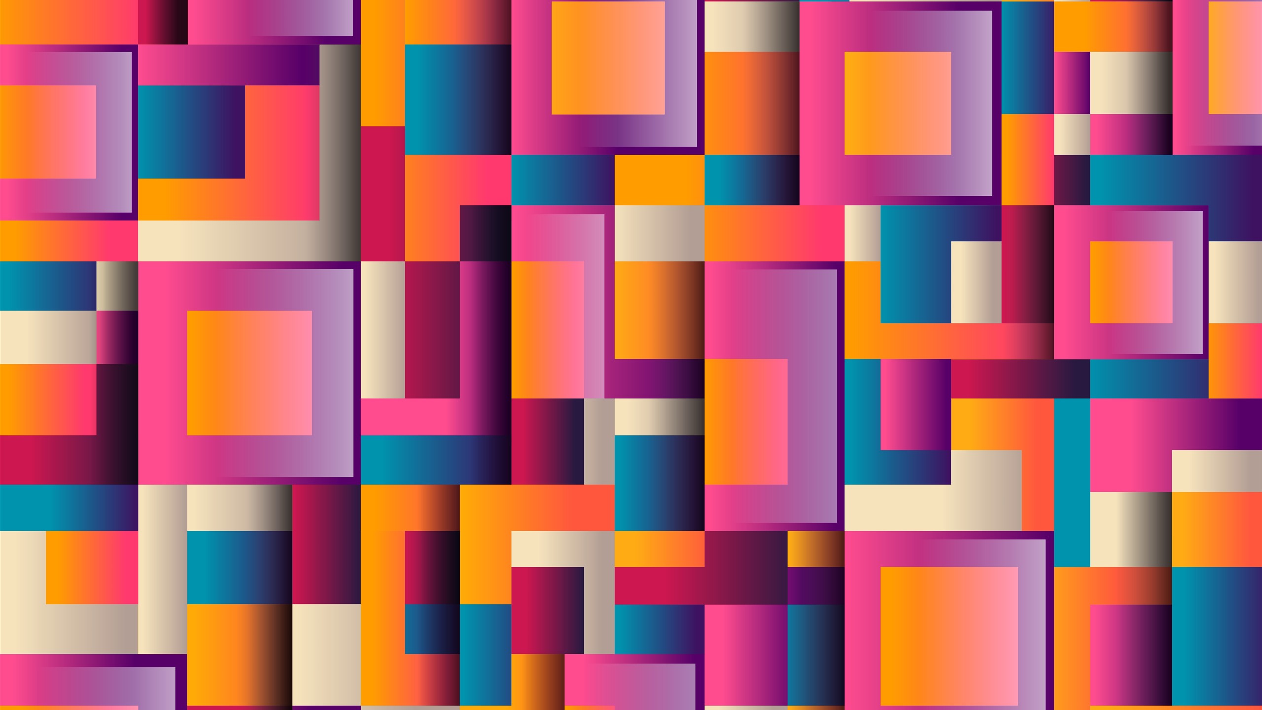 Wallpaper Colorful squares, geometric, abstract background 5120x2880 UHD 5K Picture, Image