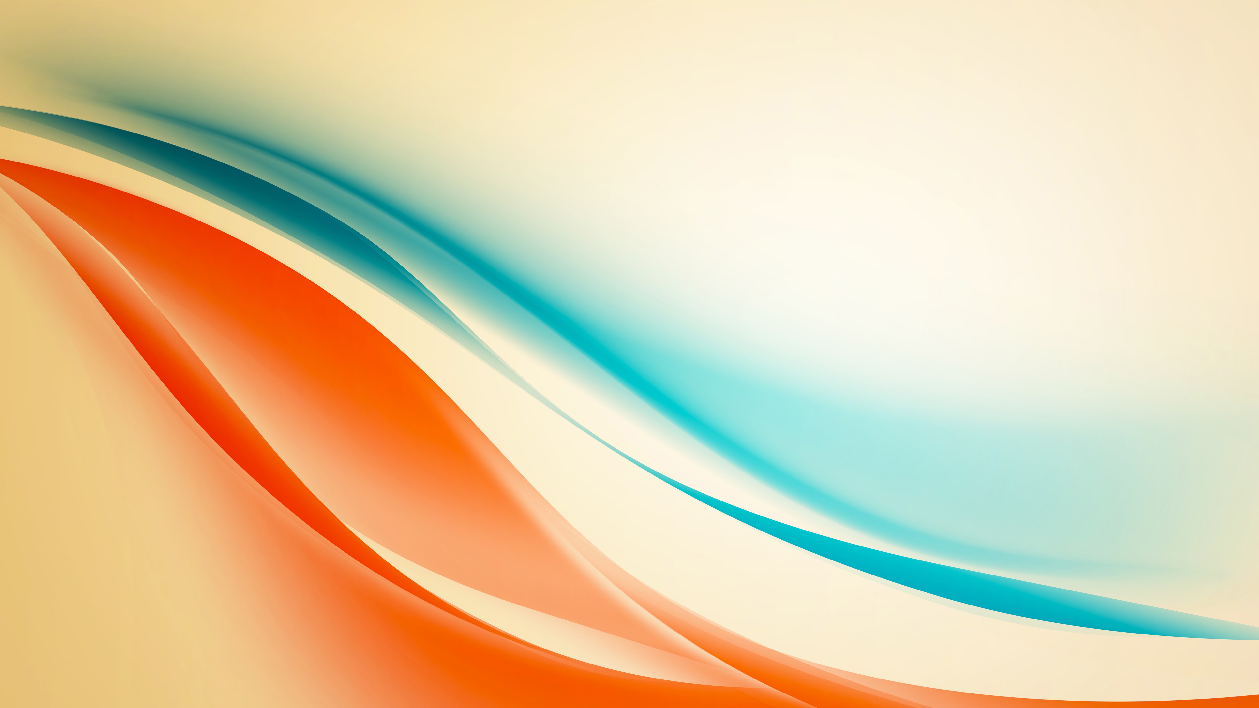 4K, retro theme, abstract, colorful, wavy lines, 3D Abstract, orange. Mocah HD Wallpaper