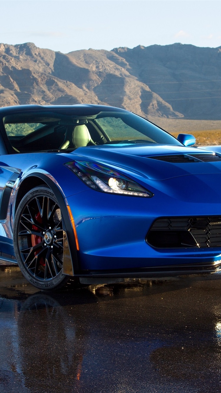 Chevrolet Corvette C7 Blue Supercar 750x1334 IPhone 8 7 6 6S Wallpaper, Background, Picture, Image
