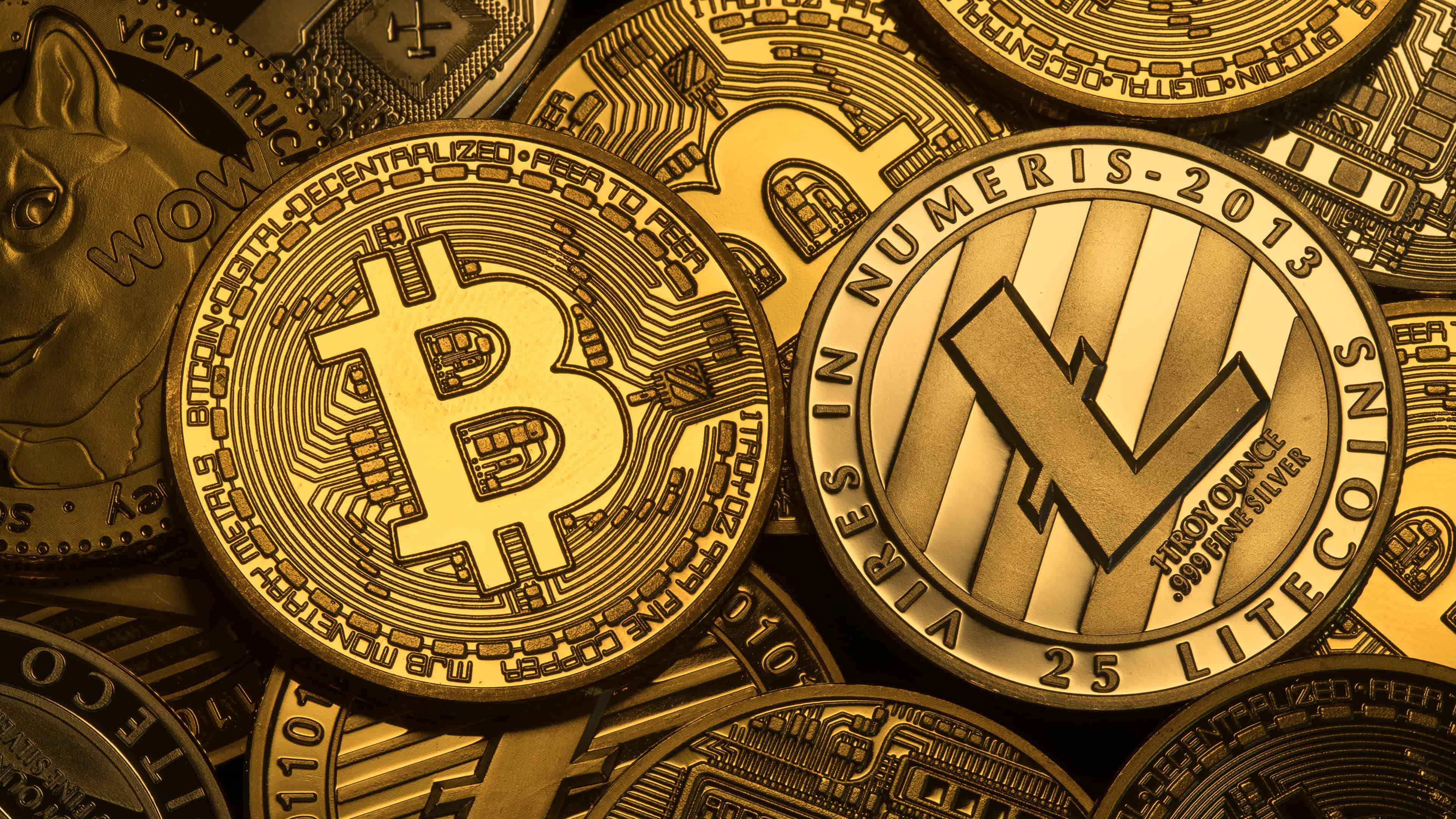 Cryptocurrency Coins UHD 4K Wallpaper