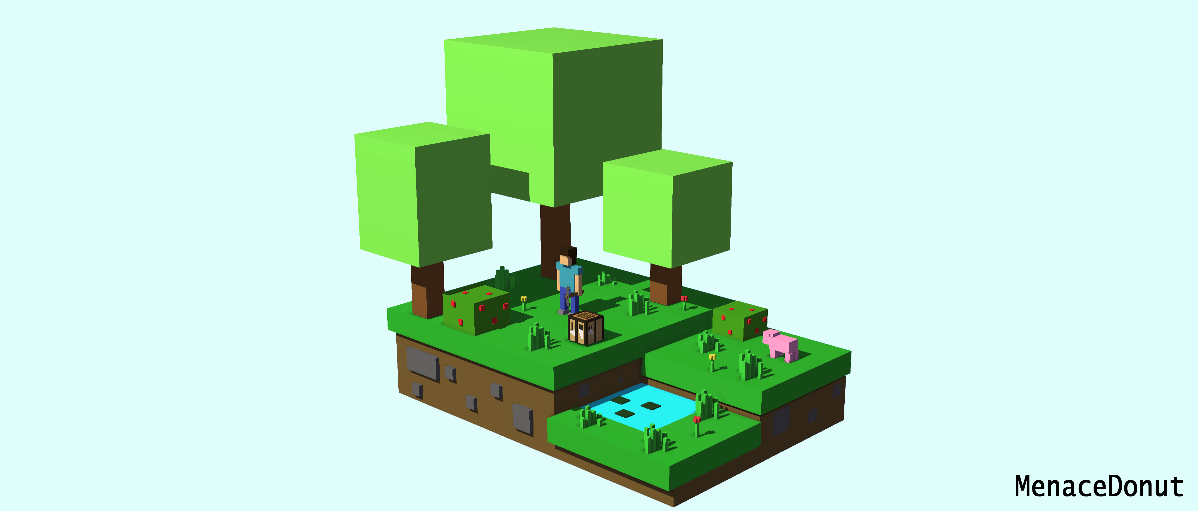 Minecraft Wallpaper With Voxel Style And Art Imator Forums