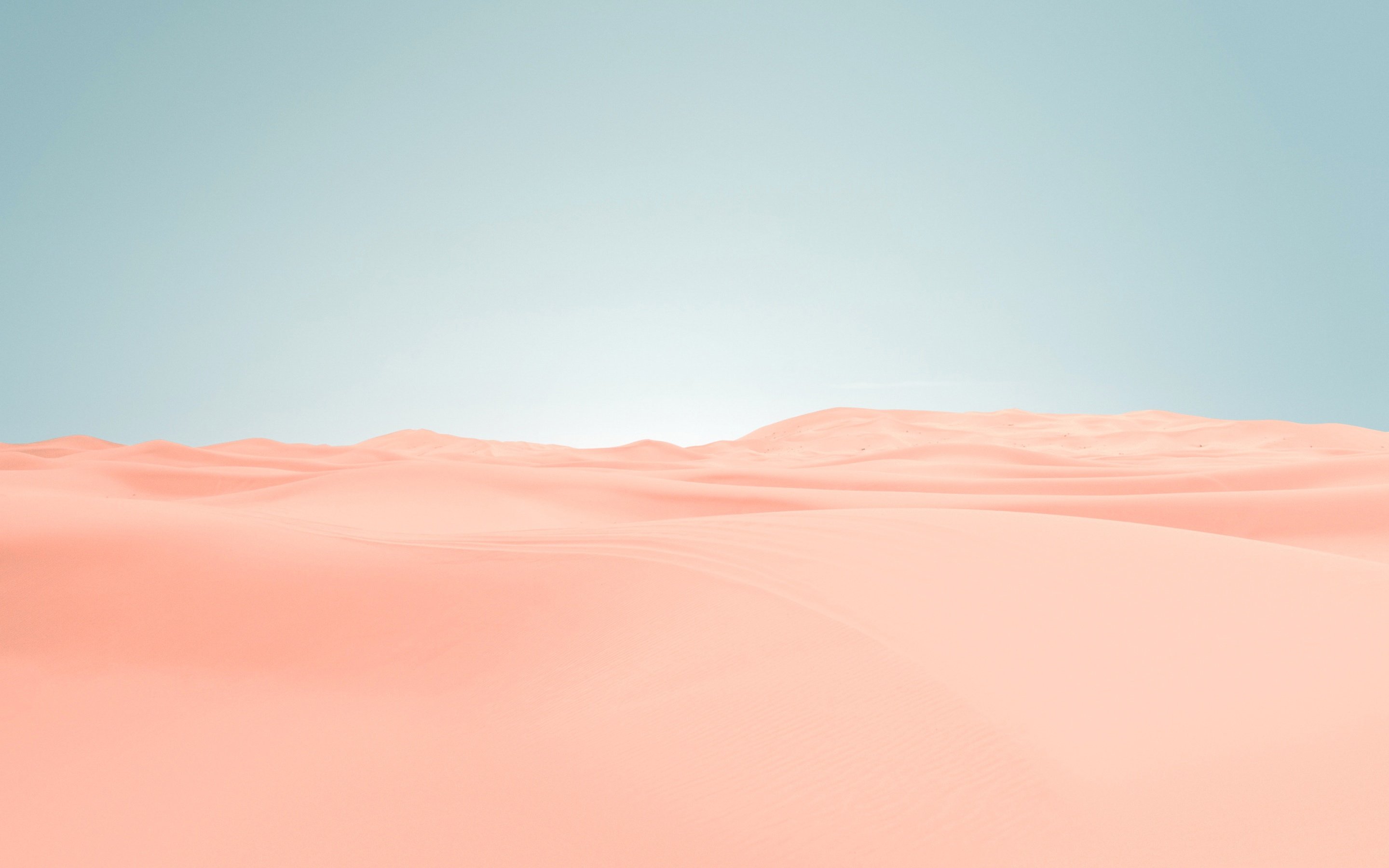 Download wallpaper sand dunes, blue sky, sand, desert, Africa, pink sand for desktop with resolution 2880x1800. High Quality HD picture wallpaper