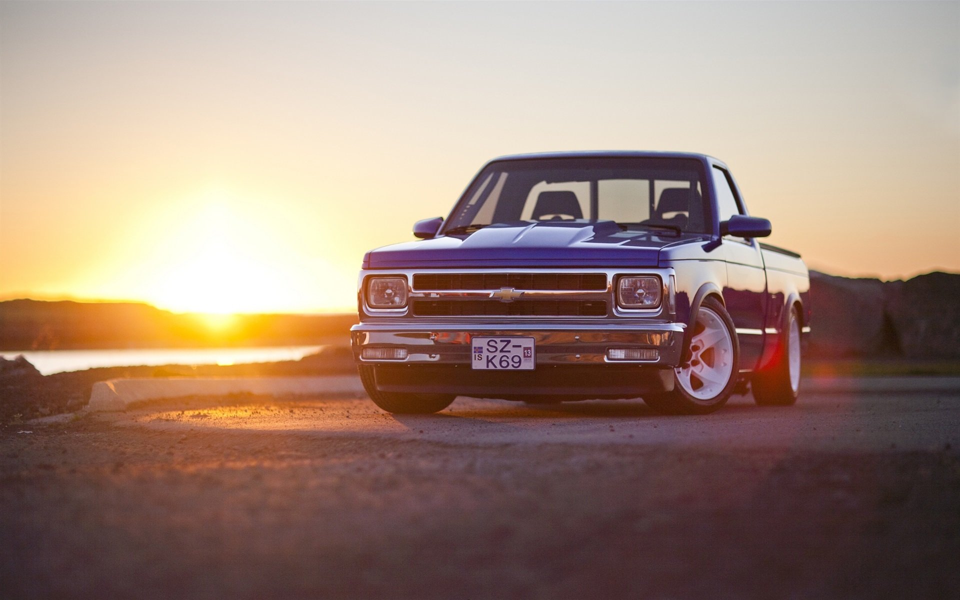 Chevrolet S10 Pickup, Sunset 640x1136 IPhone 5 5S 5C SE Wallpaper, Background, Picture, Image