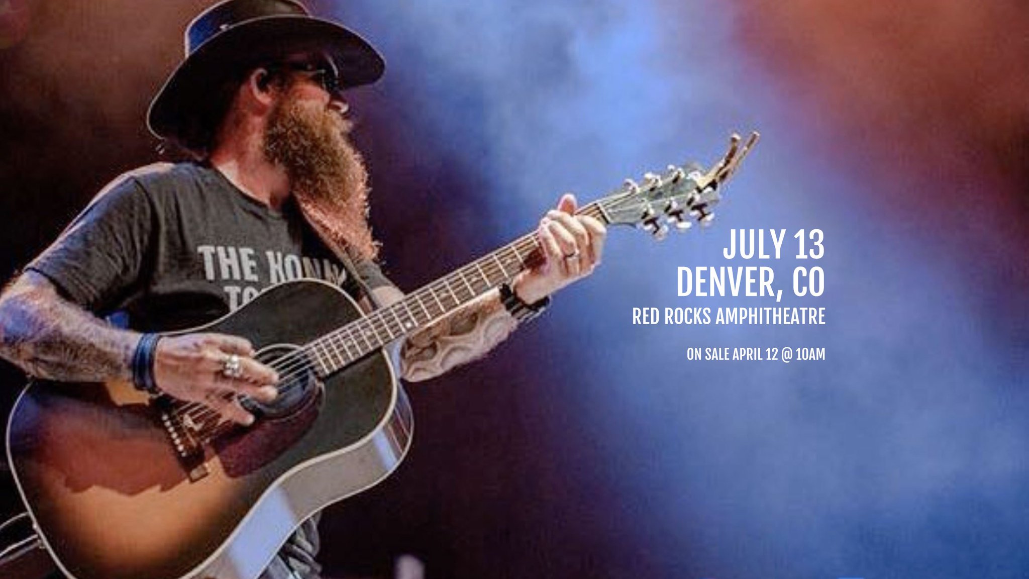 Cody Jinks - #REDROCKS! Goes on sale Friday April 12. Very special guest Mark Chesnutt. RT this for a chance to WIN tickets before they go on sale. INFO
