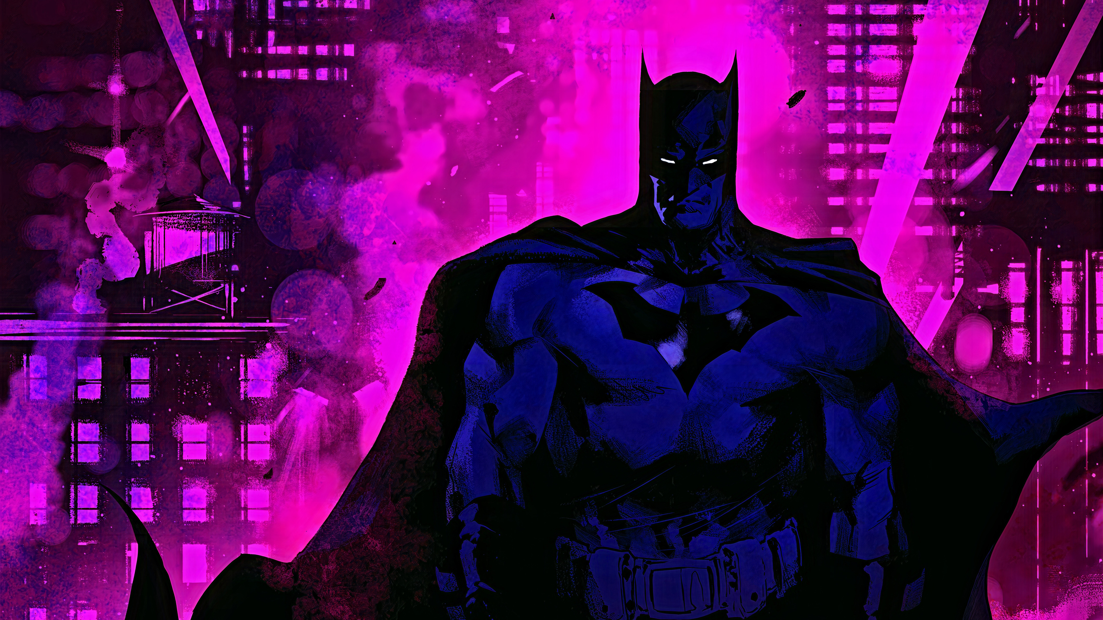 Wallpaper 4k Batman Purple Theme Wallpaper