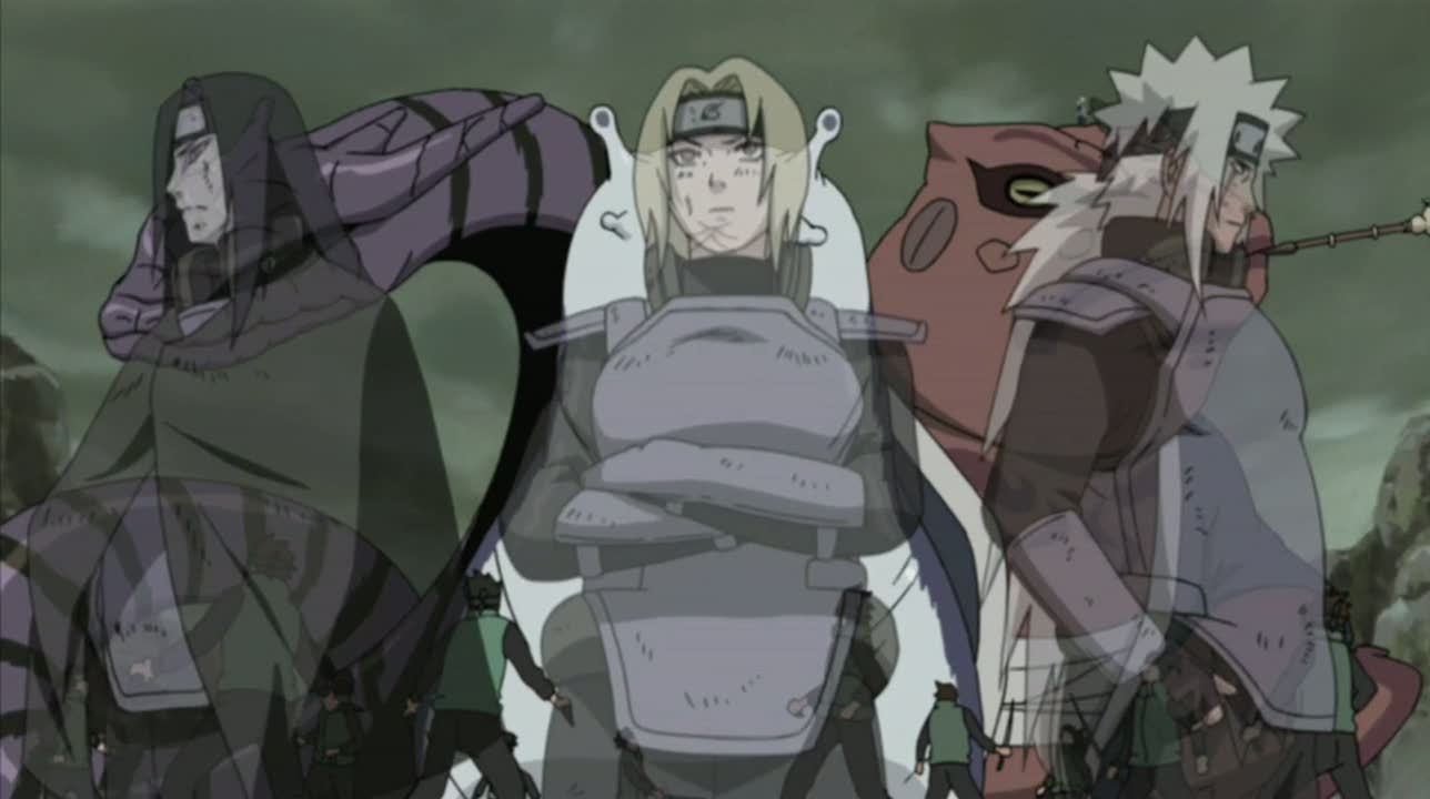 Naruto Jiraiya Sasuke Orochimaru Sakura Tsunade Wallpaper