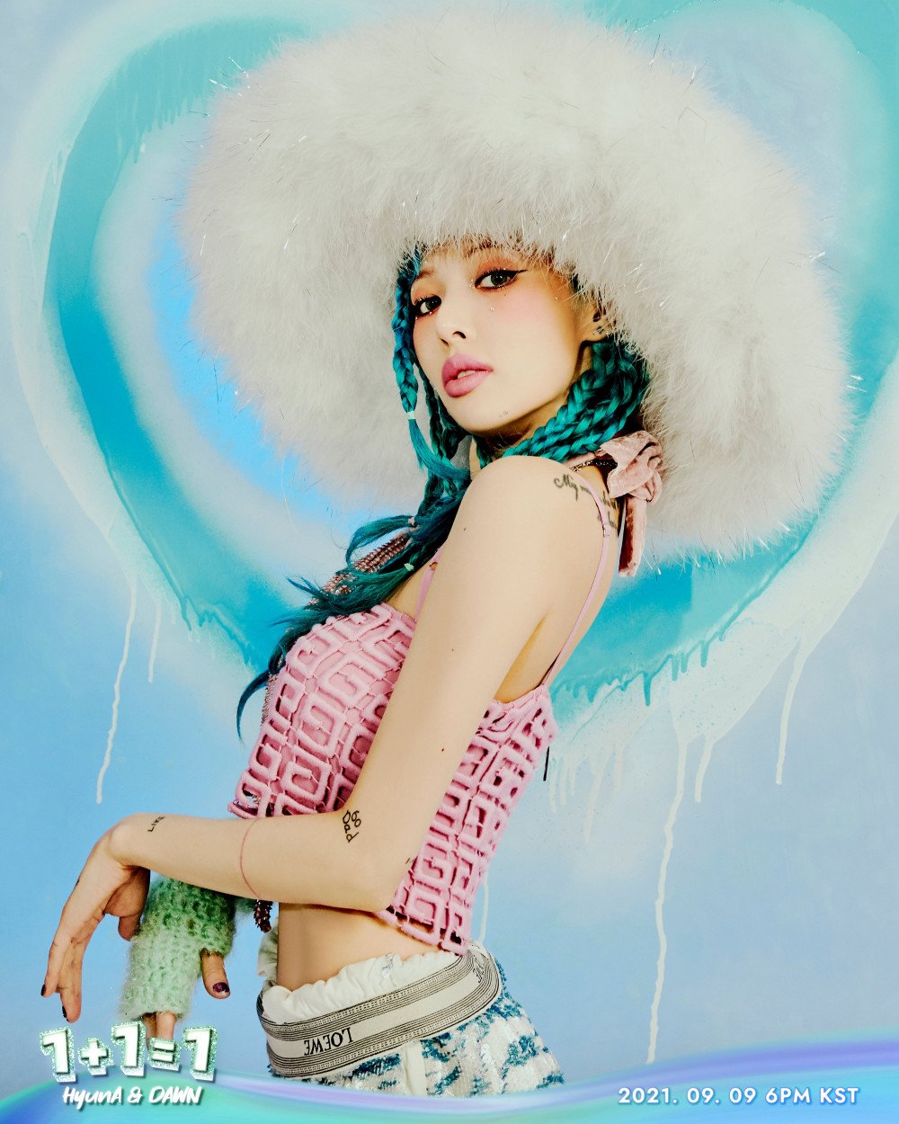 HyunA Is An Eccentric, Blue Haired Princess In Her Individual '1 1=1' Teaser Image