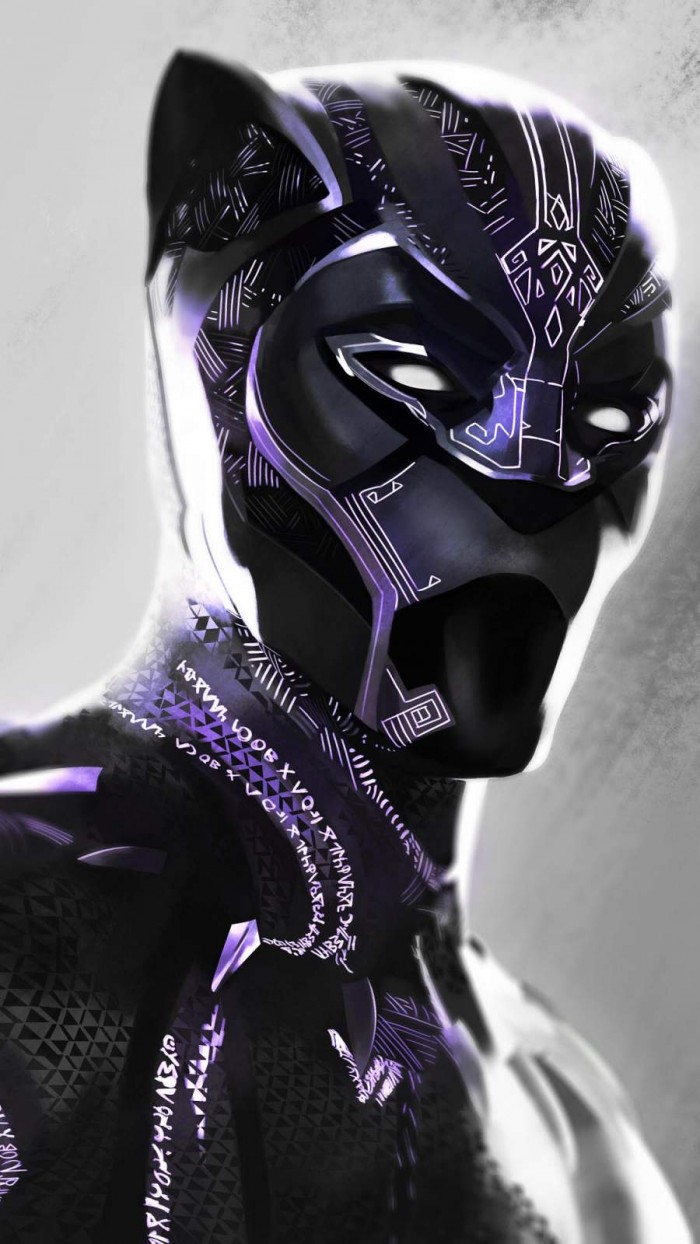 Black Panther Vibranium Suit IPhone Wallpaper