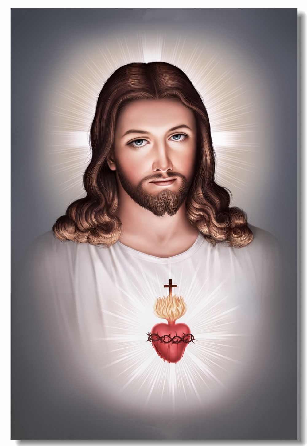 Custom Canvas Wall Decor Sacred Heart Of Jesus Christ Poster Divine Mercy Wall Stickers Mural Office Bedroom Wallpaper #. hockey wall stickers. wall stickerwall decor