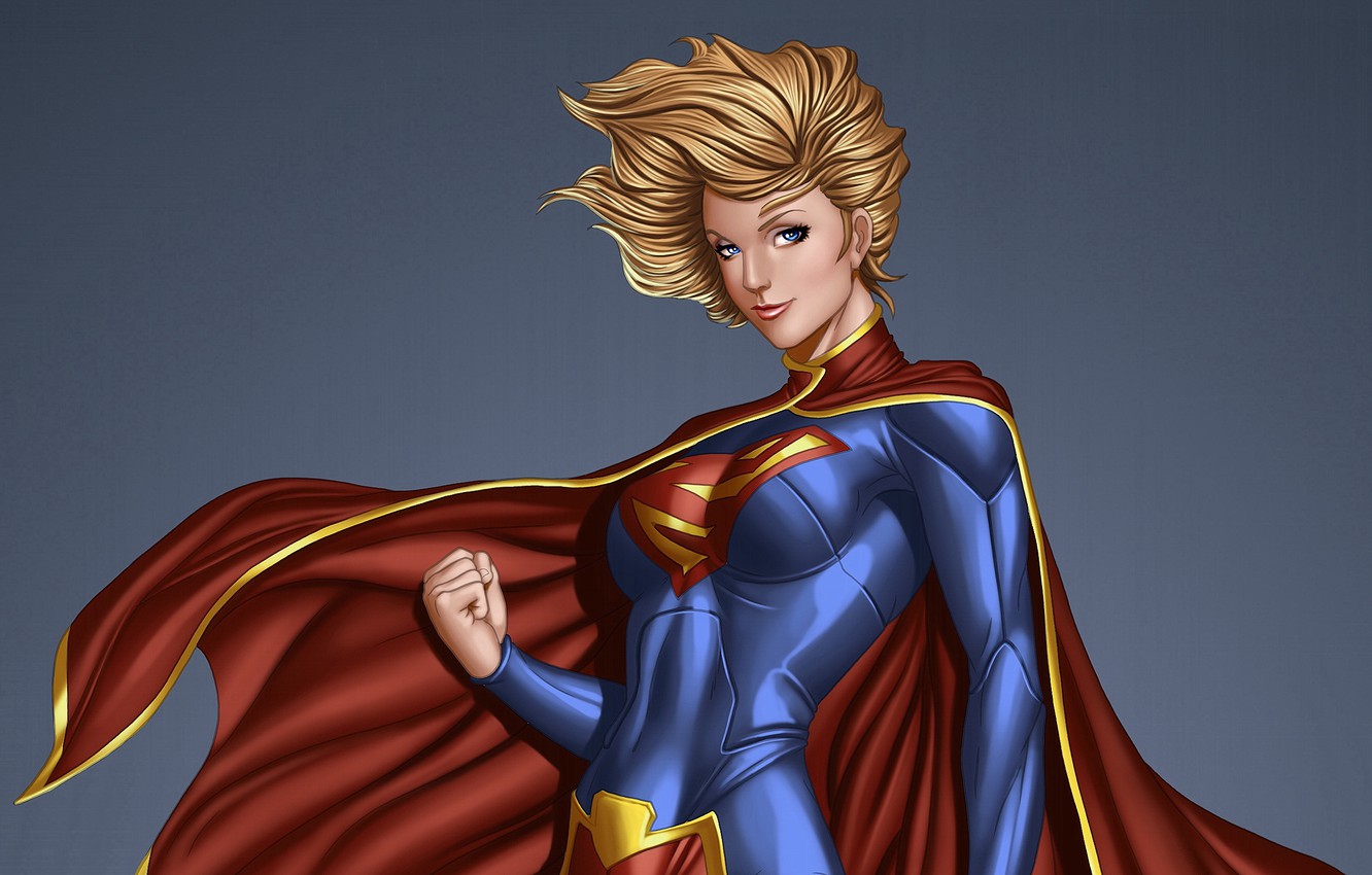 Wallpaper Look, Art, Costume, Girl, Cloak, Art, Comics, Supergirl, DC Comics, Supergirl, Supergirl, Kara Zor El, Kara Zor El Image For Desktop, Section фантастика
