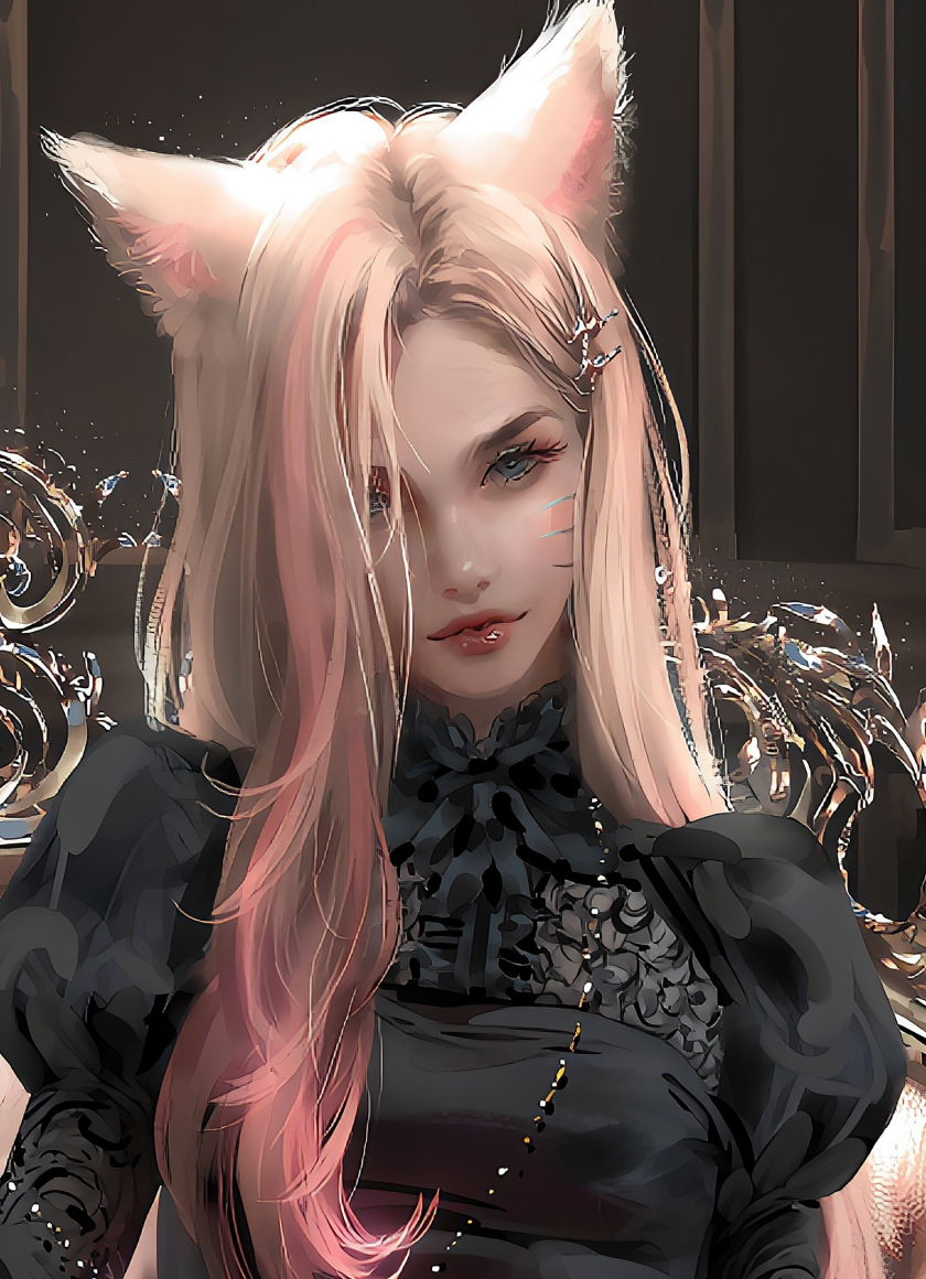 Download 840x1160 wallpaper elf girl, fantasy, beautiful pink hair, art, iphone 4, iphone 4s, ipod touch, 840x1160 HD image, background, 26460