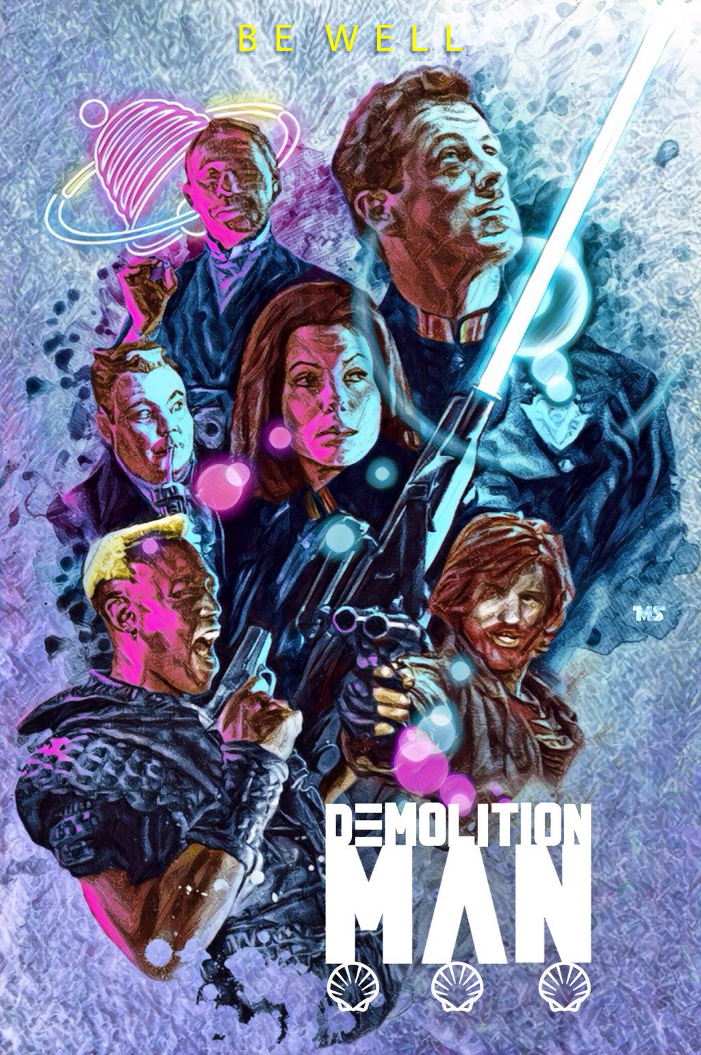 Demolition Man by Matthew Spurlock. Best movie posters, Action movie poster, Alternative movie posters