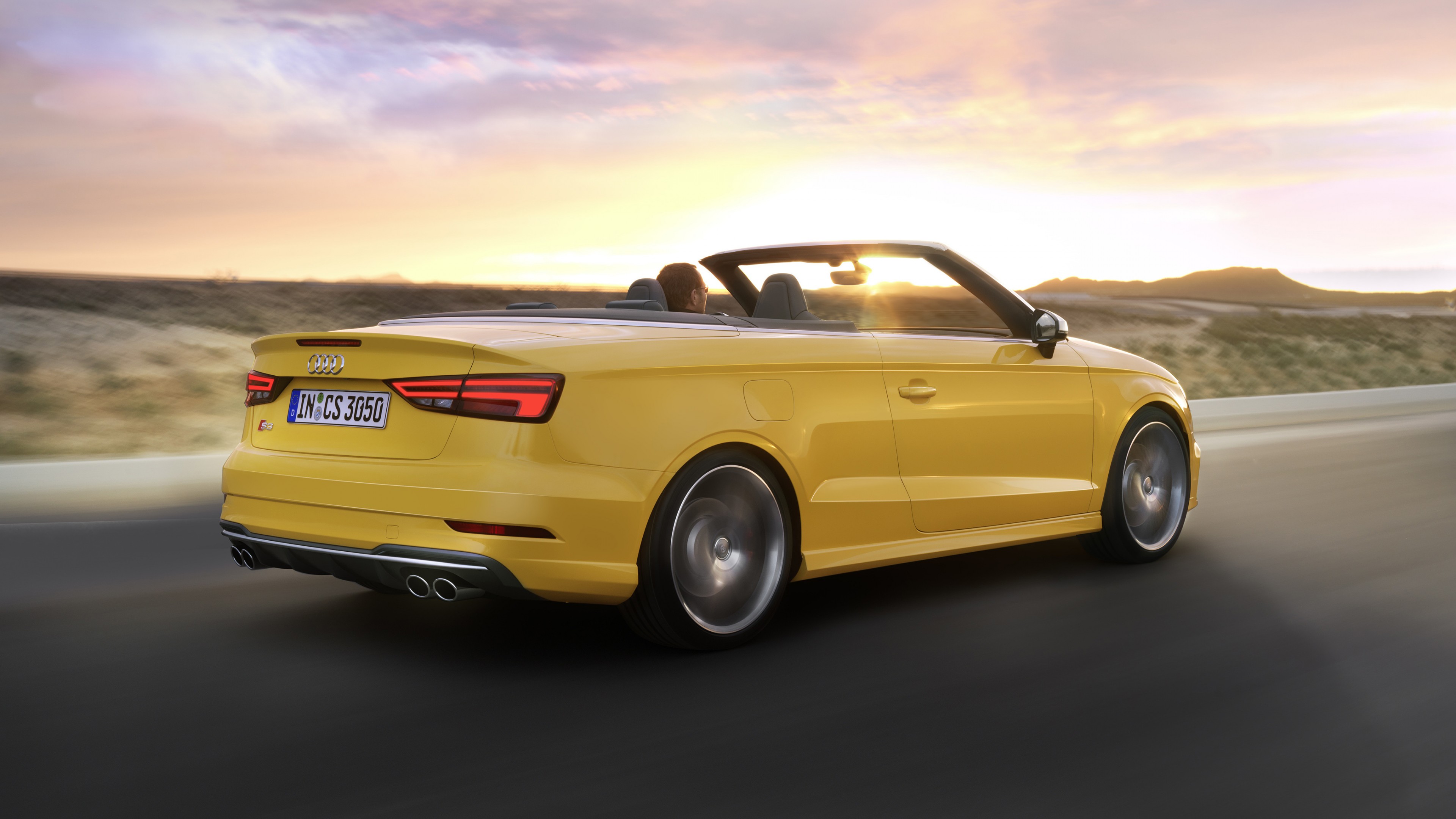 Wallpaper / Audi S cabriolet, yellow