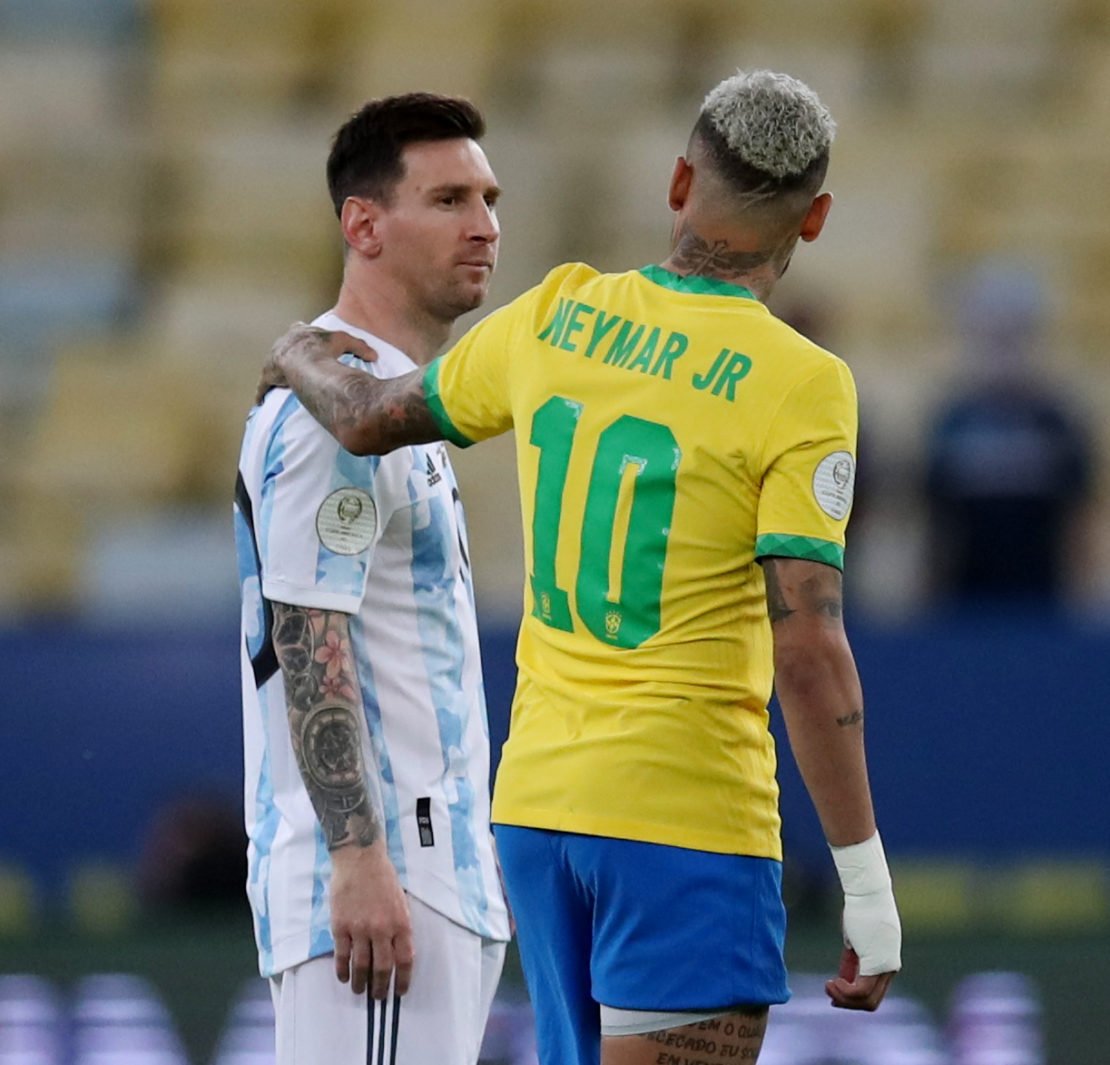 WATCH: Lionel Messi Consoles Former FC Barcelona Teammate Neymar Jr After Winning Copa America 2021