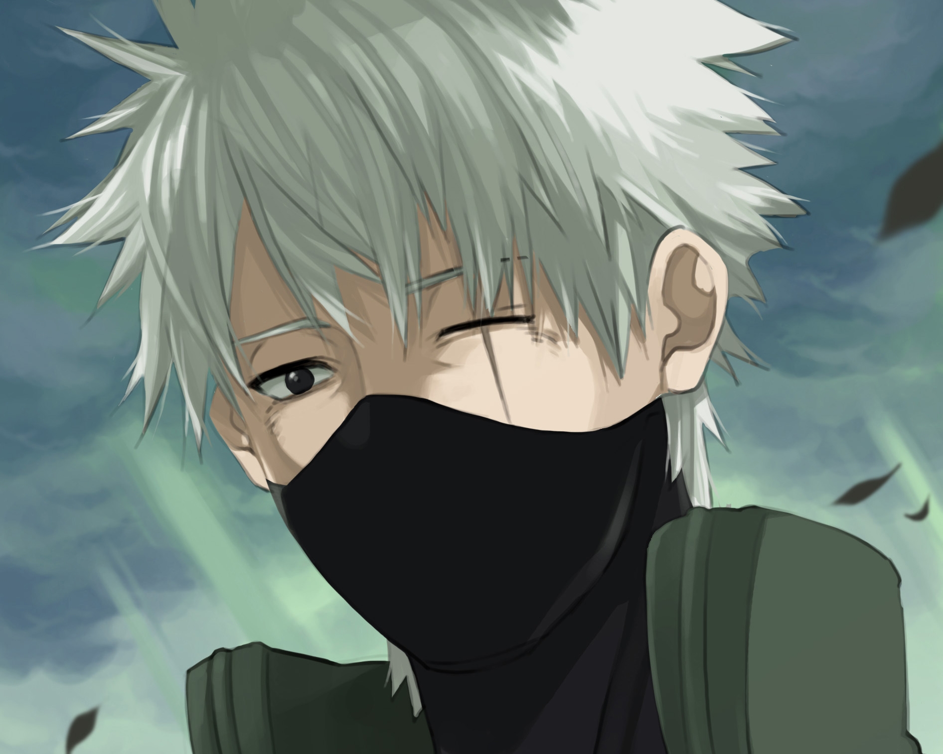 Wallpaper, illustration, anime, mask, bangs, naruto, guy, screenshot, mangaka 1892x1514